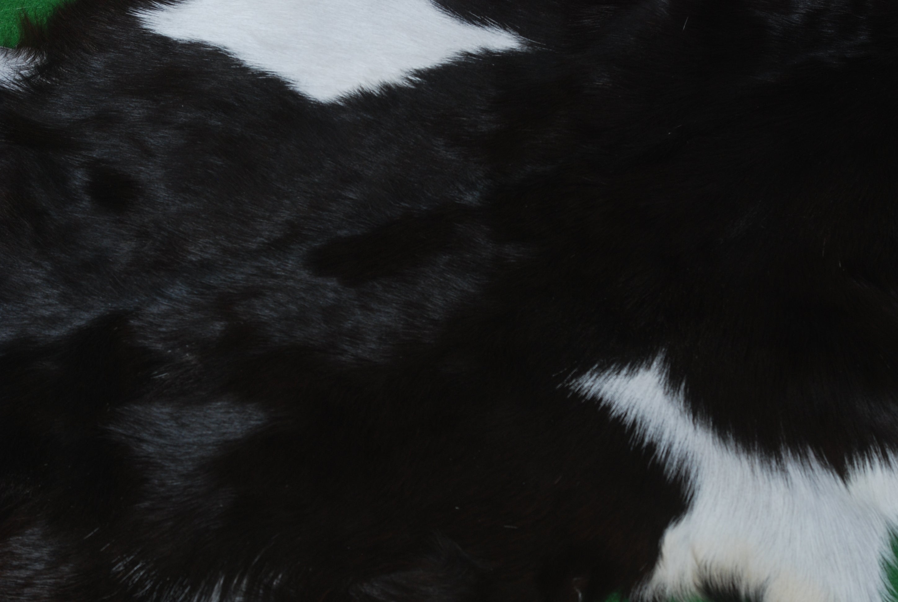 Black and White Handmade Goat Skin Rug – Rustic Charm for Your Home