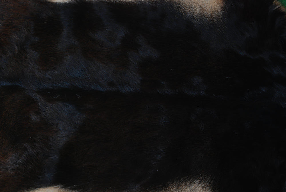 Luxuriously Soft Black & White Goat Fur Rug - Genuine Goat Skin Rug, Non-Shedding, Eco-Friendly - Hypoallergenic - Handcrafted Beauty - Celestial Leather Limited