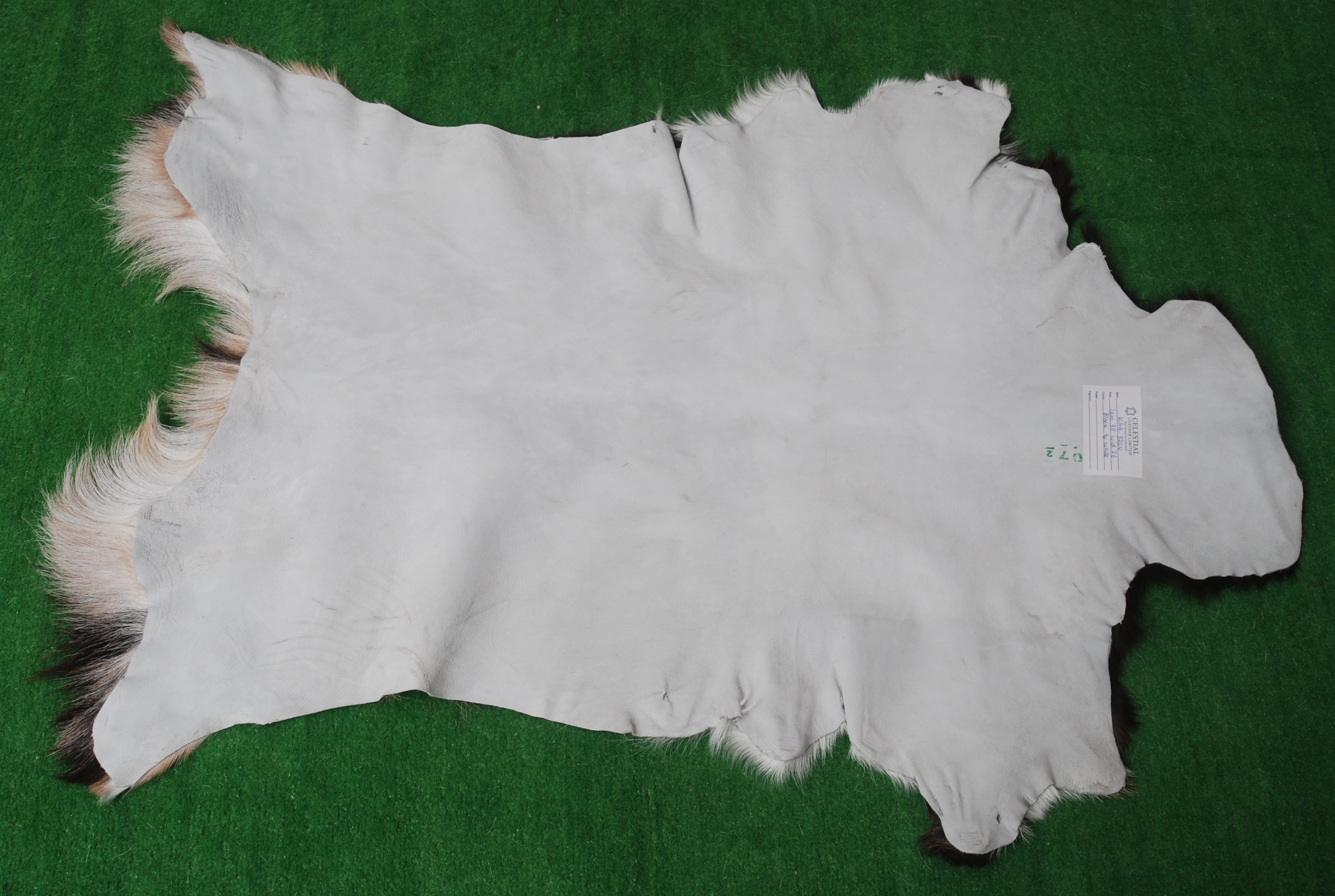 Luxurious Black & White Goat Skin Rug For Modern Home Décor - Celestial Leather Limited