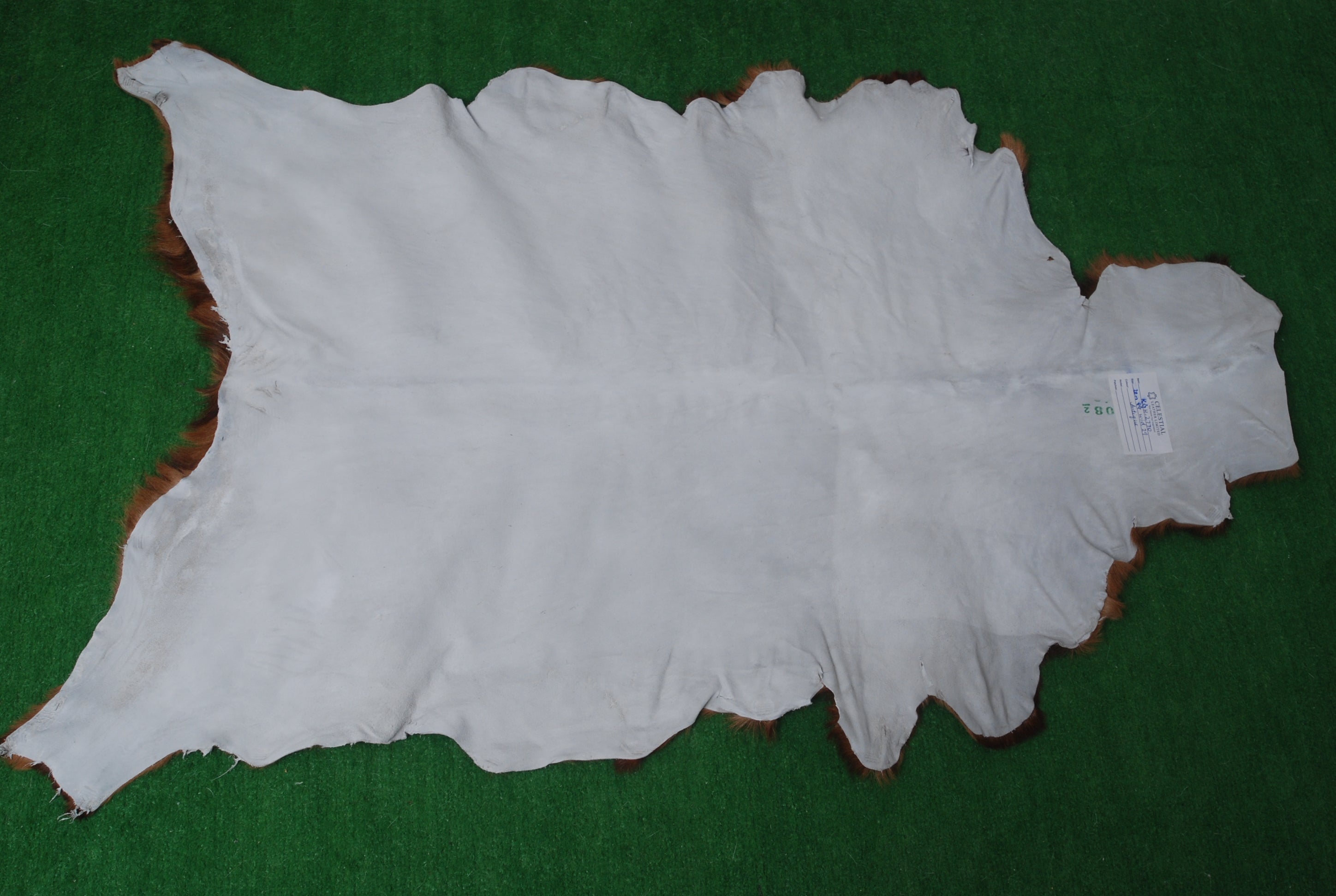 Luxurious Brown & Black Genuine Goat Skin Rug for Home Décor