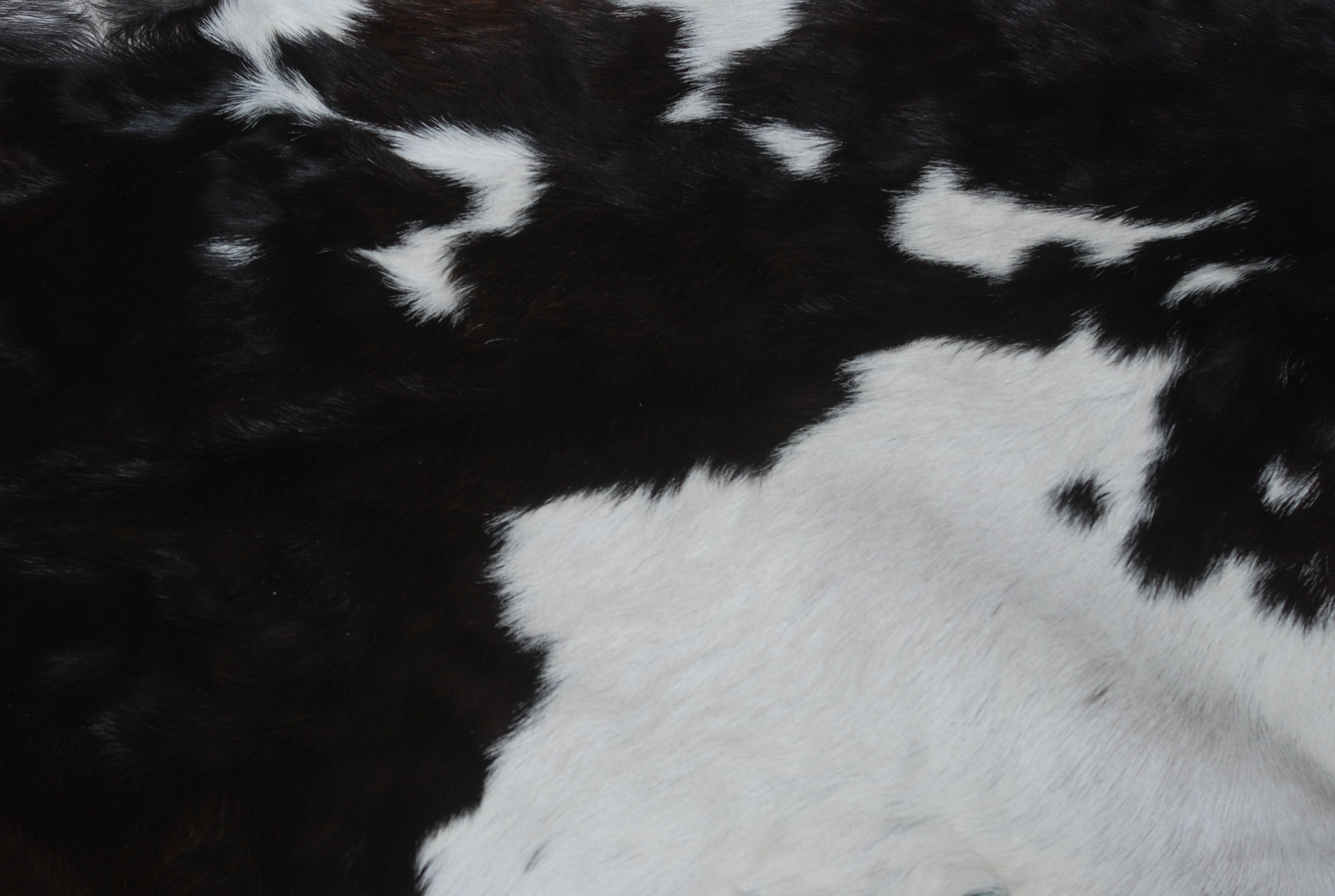 Luxurious Black and White Goat Skin Rug - Modern Home Décor - Celestial Leather Limited