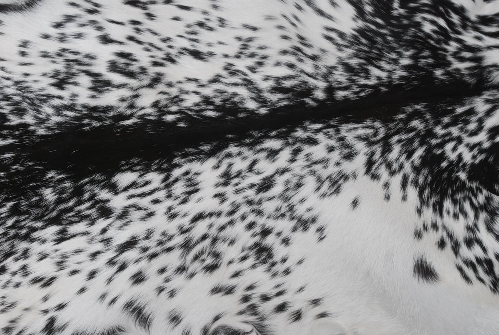 Luxurious Black & White Goat Skin Rug- Home Décor Floor Rug - Celestial Leather Limited
