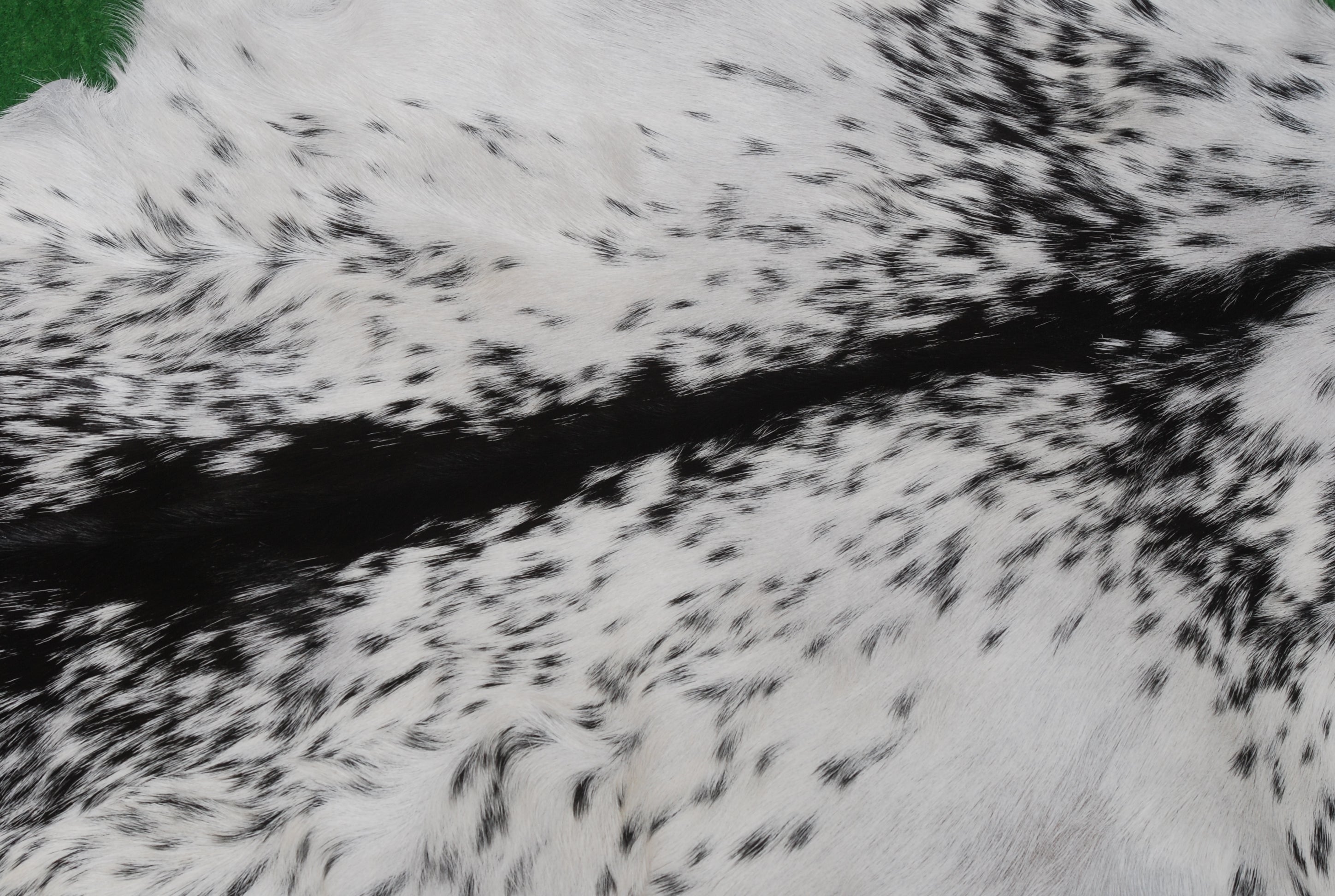 Luxury Black & White Genuine Leather Goat Skin Rug for Modern Sophistication - Style - Celestial Leather Limited