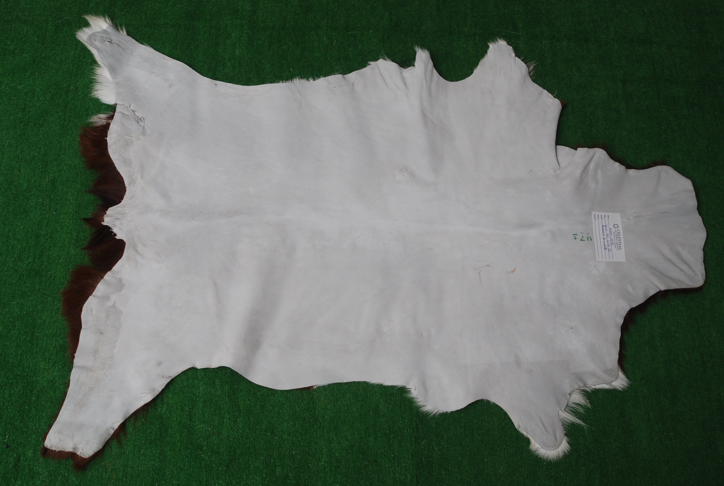 Luxurious Brown & Black Goat Hide Rug - Premium Hair-on Goat Skin - Eco-Friendly - Hypoallergenic - Handcrafted Elegance for Any Room - Celestial Leather Limited