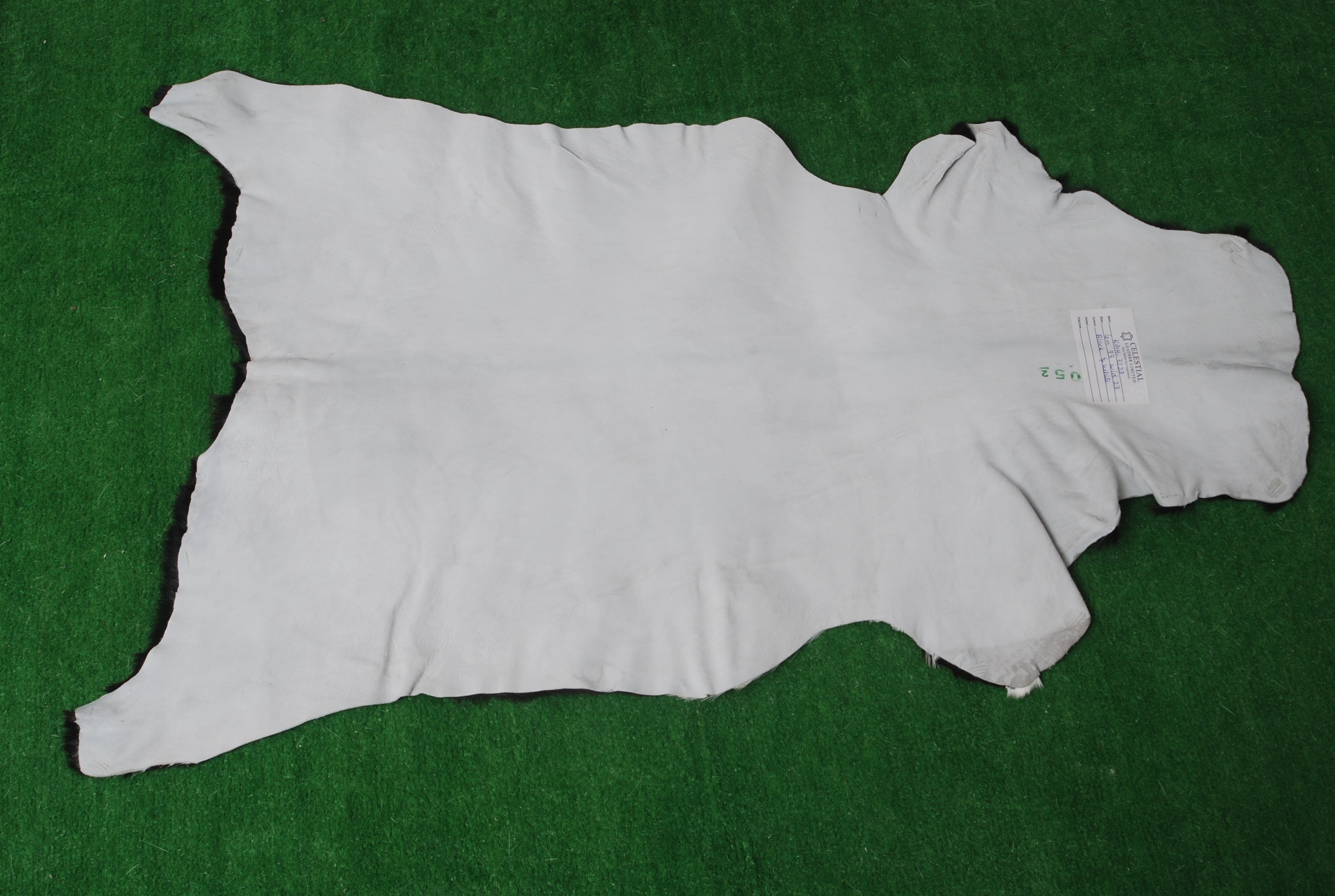 Luxurious Black & White Goat Skin Rug - Modern Soft Décor - Celestial Leather Limited