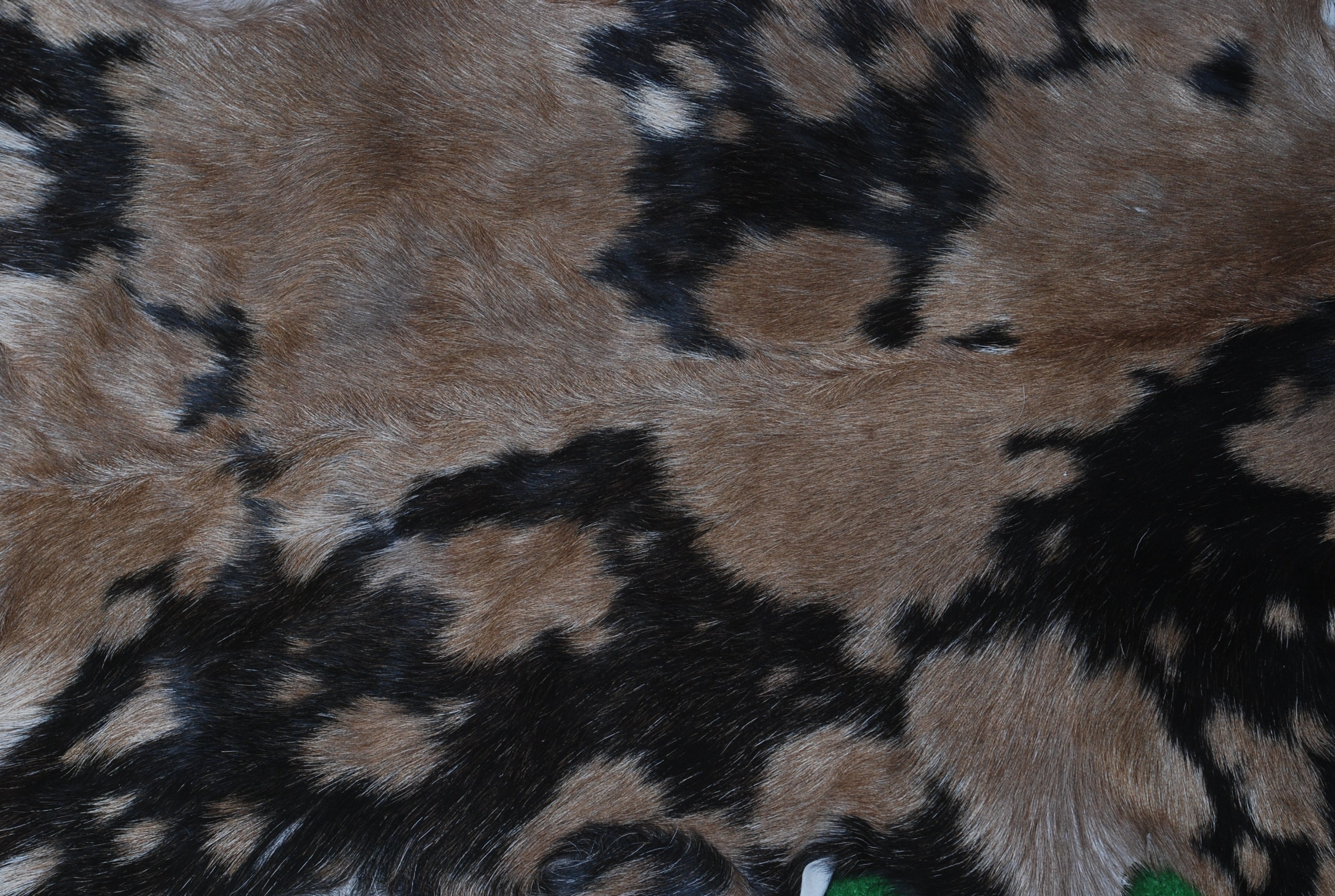 Black and Brown Handmade Goat Skin Rug – Rustic Charm for Your Home