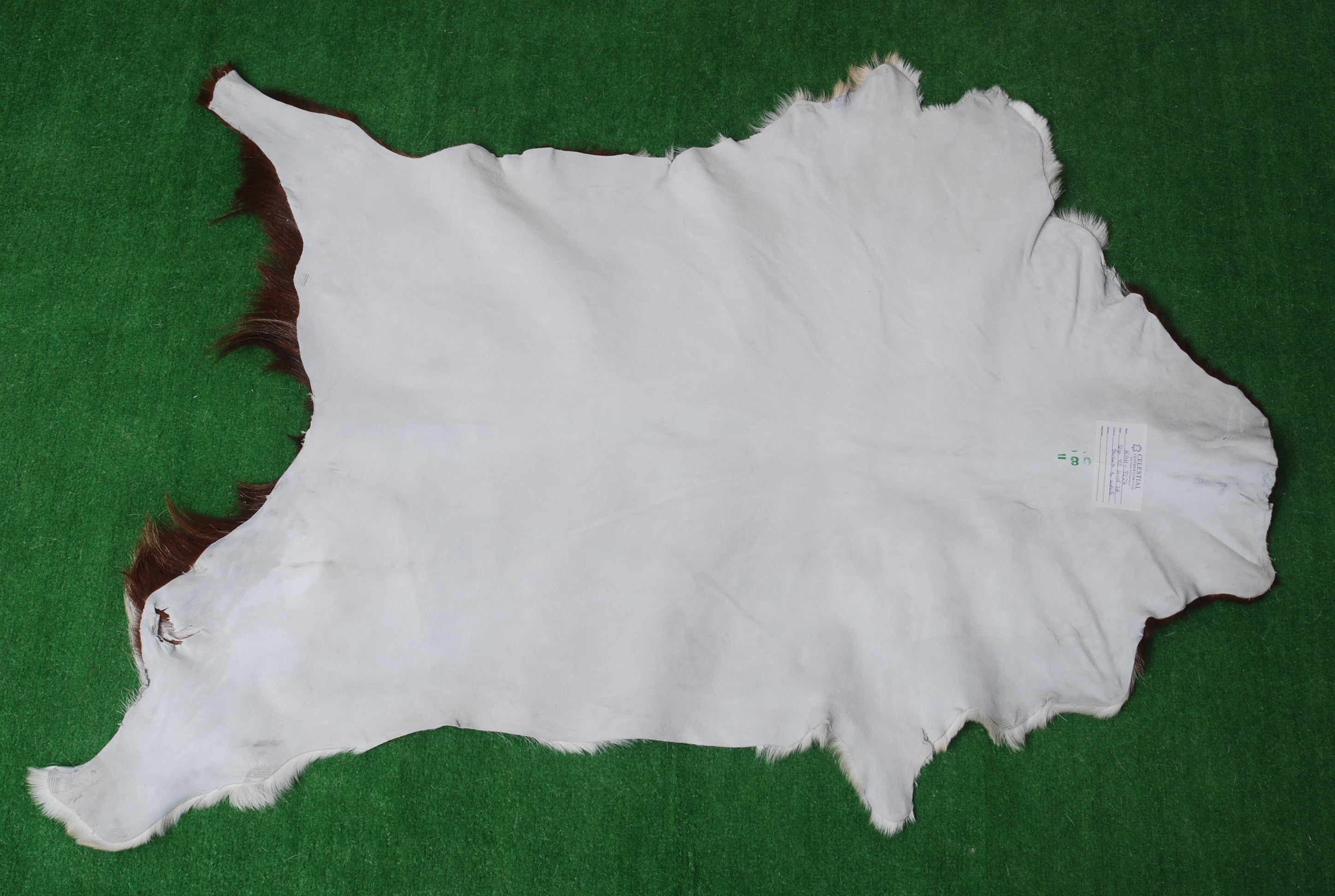 Stylish Dark Brown Goat Hide Rug - Perfect Accent for Contemporary Homes