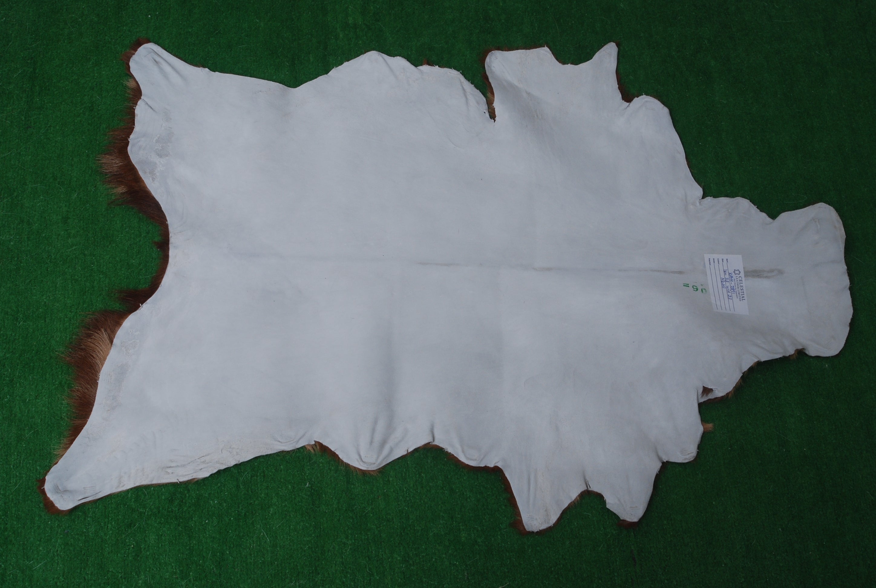 Handcrafted Dark Brown Goat Skin Rug – Authentic Elegance for Your Home