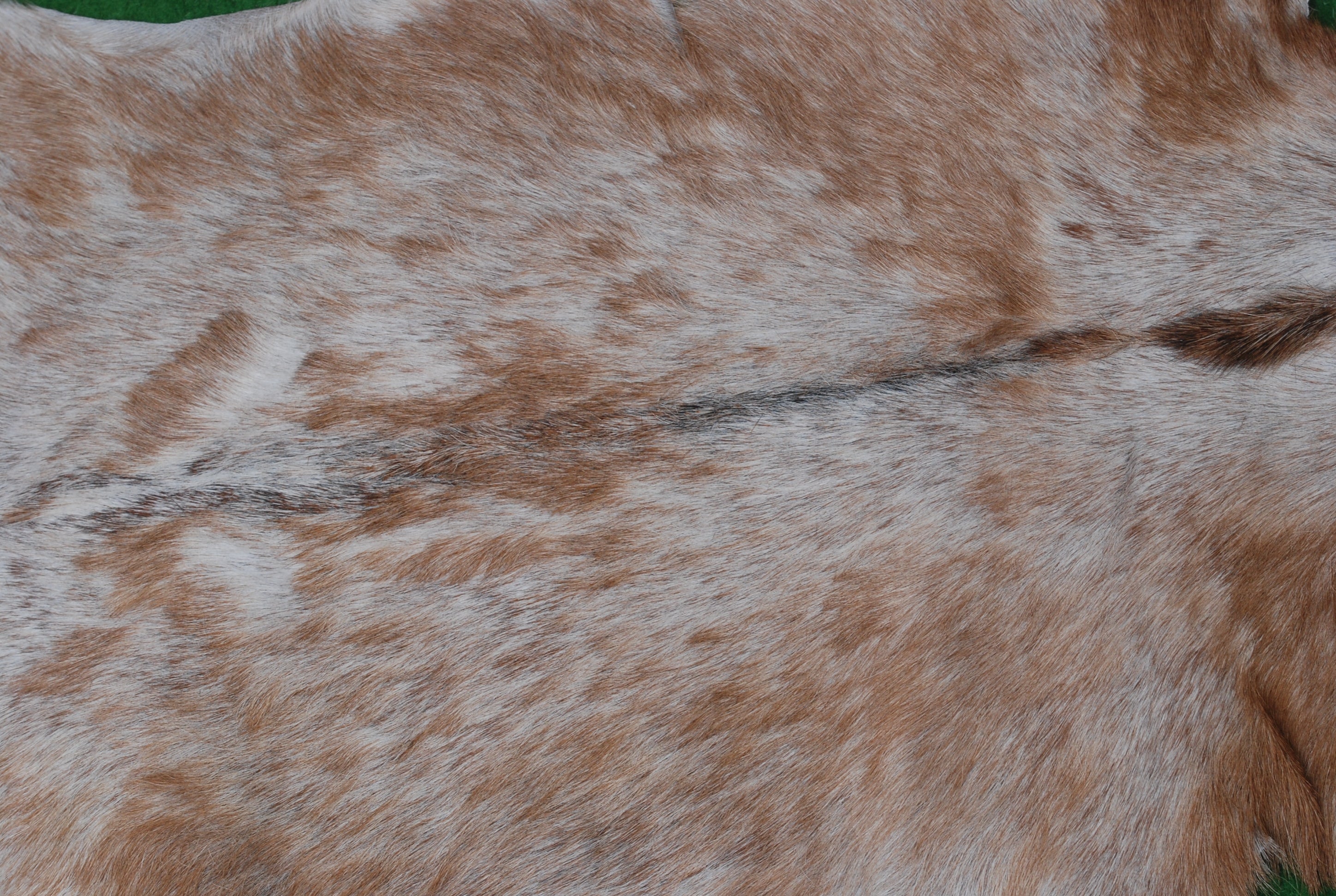 Luxury Brown and White Goat hide Rug - Premium Handcrafted Hair-on Leather Rug - Natural, Eco-Friendly, Hypoallergenic - Unique Patterns