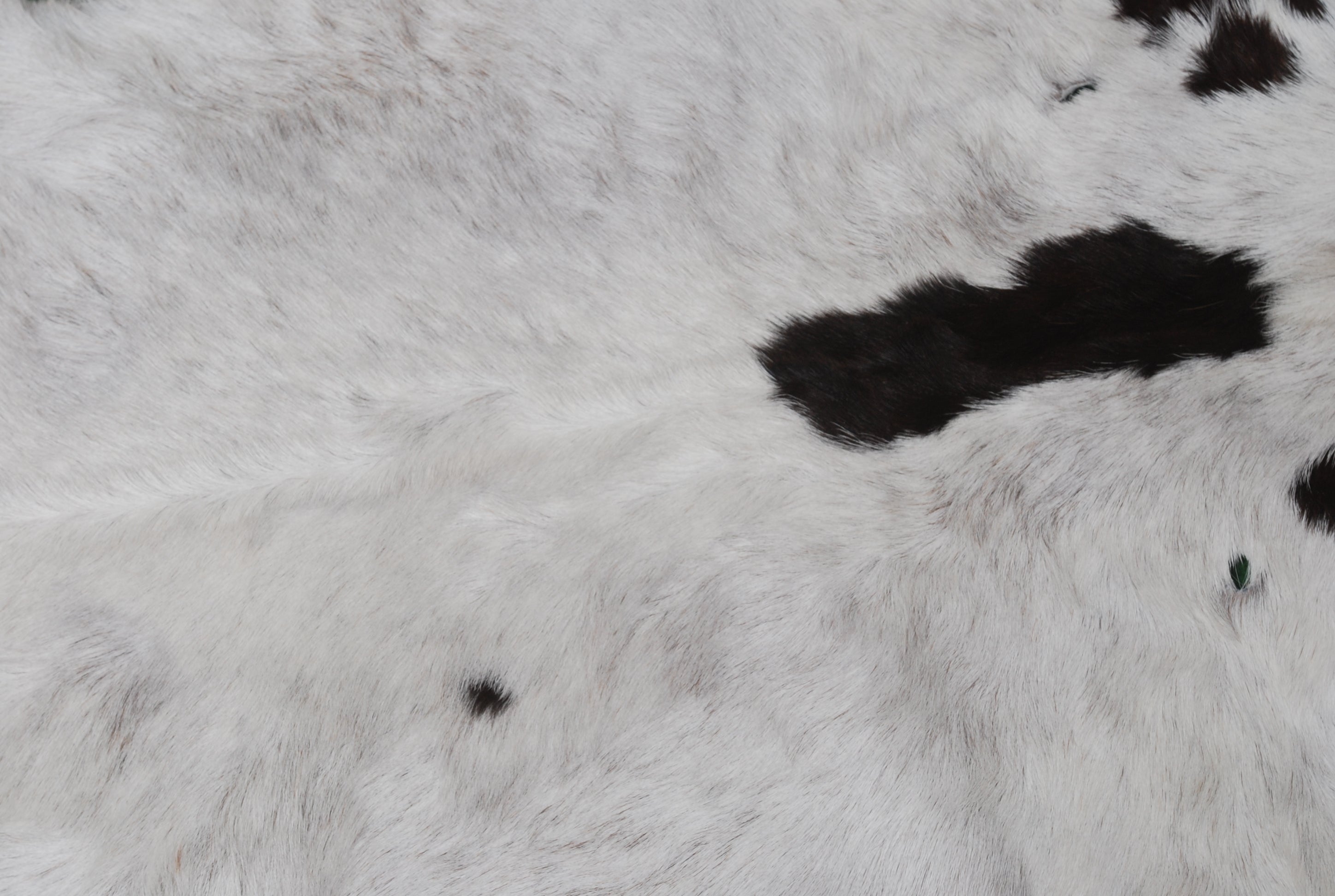 Luxurious Black and White Goat Skin Rug - Natural Hair-On Leather for Home Styling