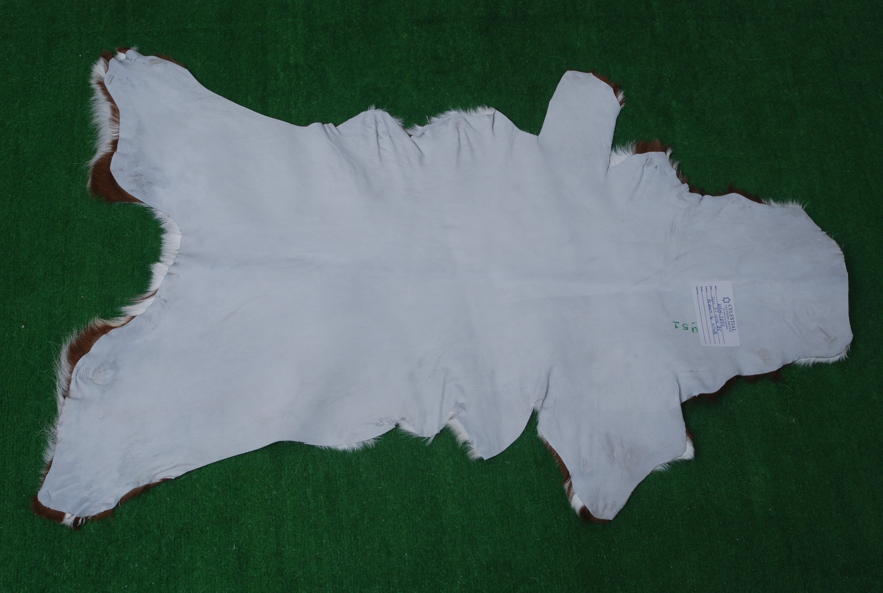 Handcrafted Dark Brown Goat Skin Rug – Authentic Elegance for Your Home