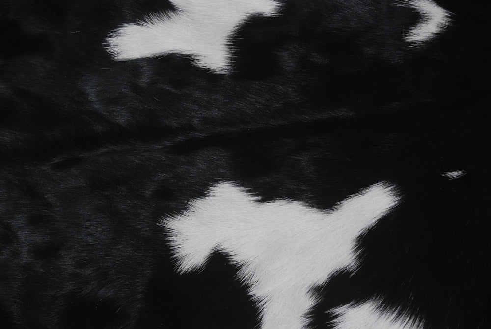 Luxurious Black & White Goat Skin Rug - Décor Floor Rug - Celestial Leather Limited