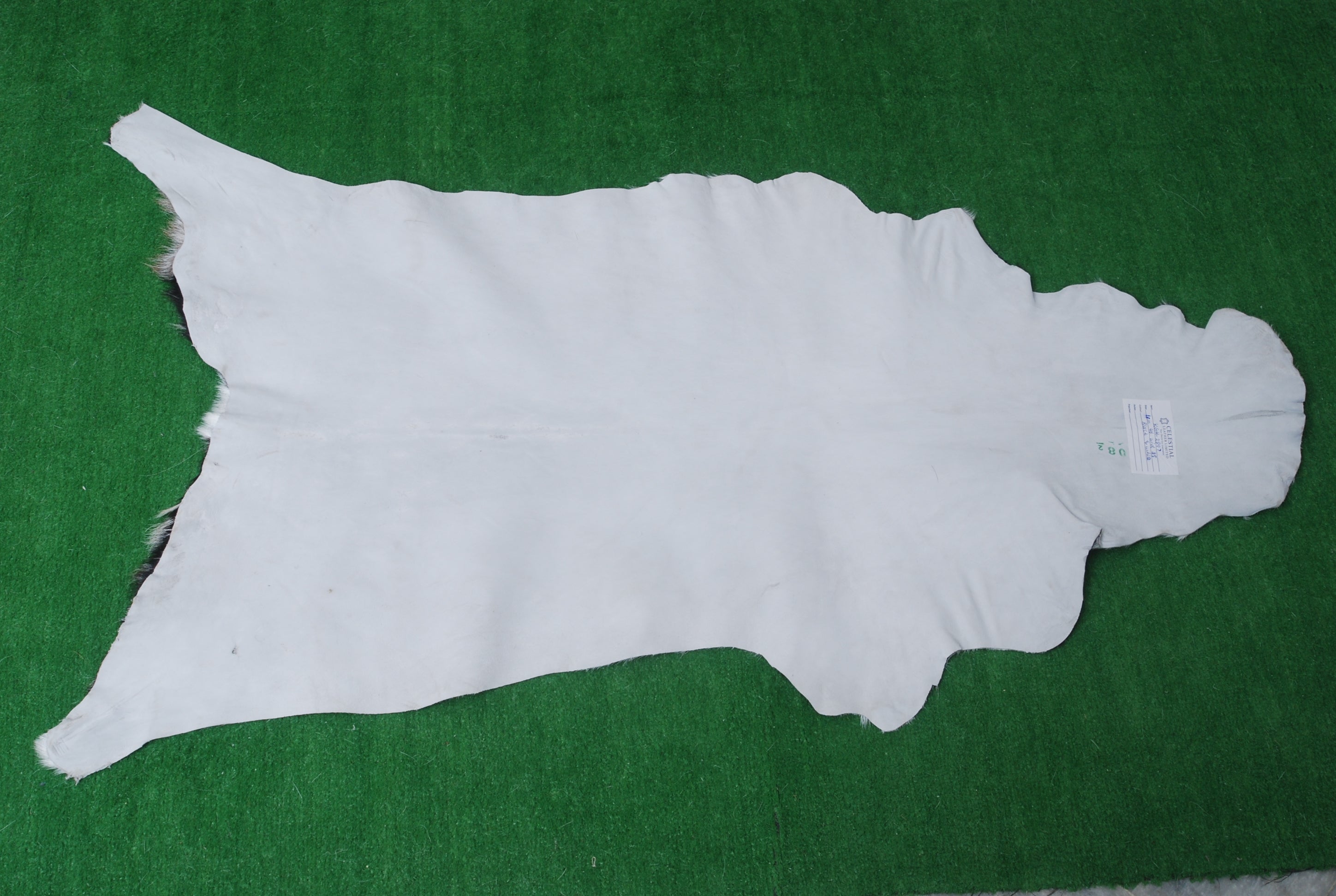 Black and White Handmade Goat Skin Rug – Rustic Charm for Your Home