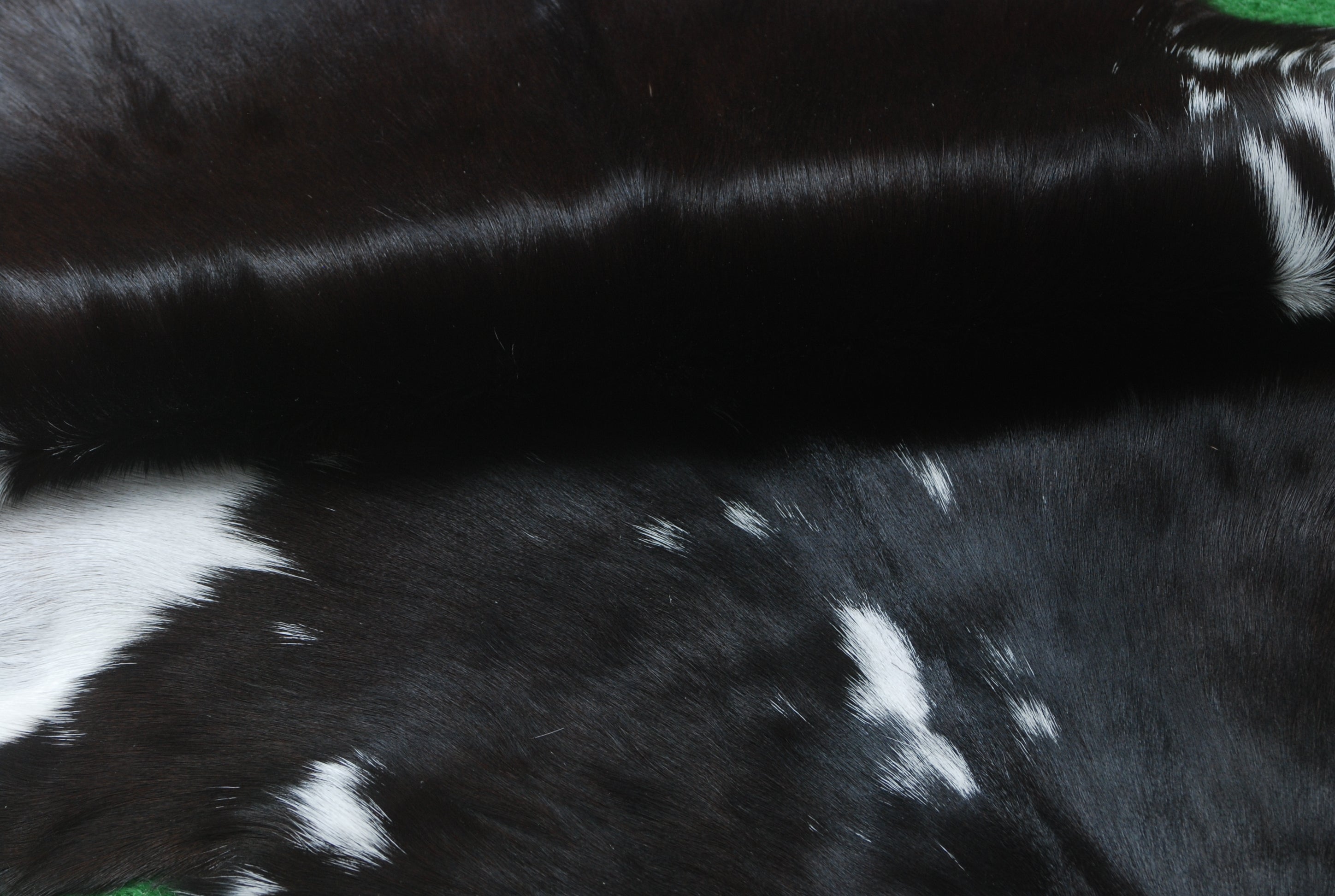 Striped Goat Skin Throw Rug - Genuine Black & White Animal Skin Goathide - Natural - Non-slippery Back - Hypoallergenic - Sustainable - Celestial Leather Limited