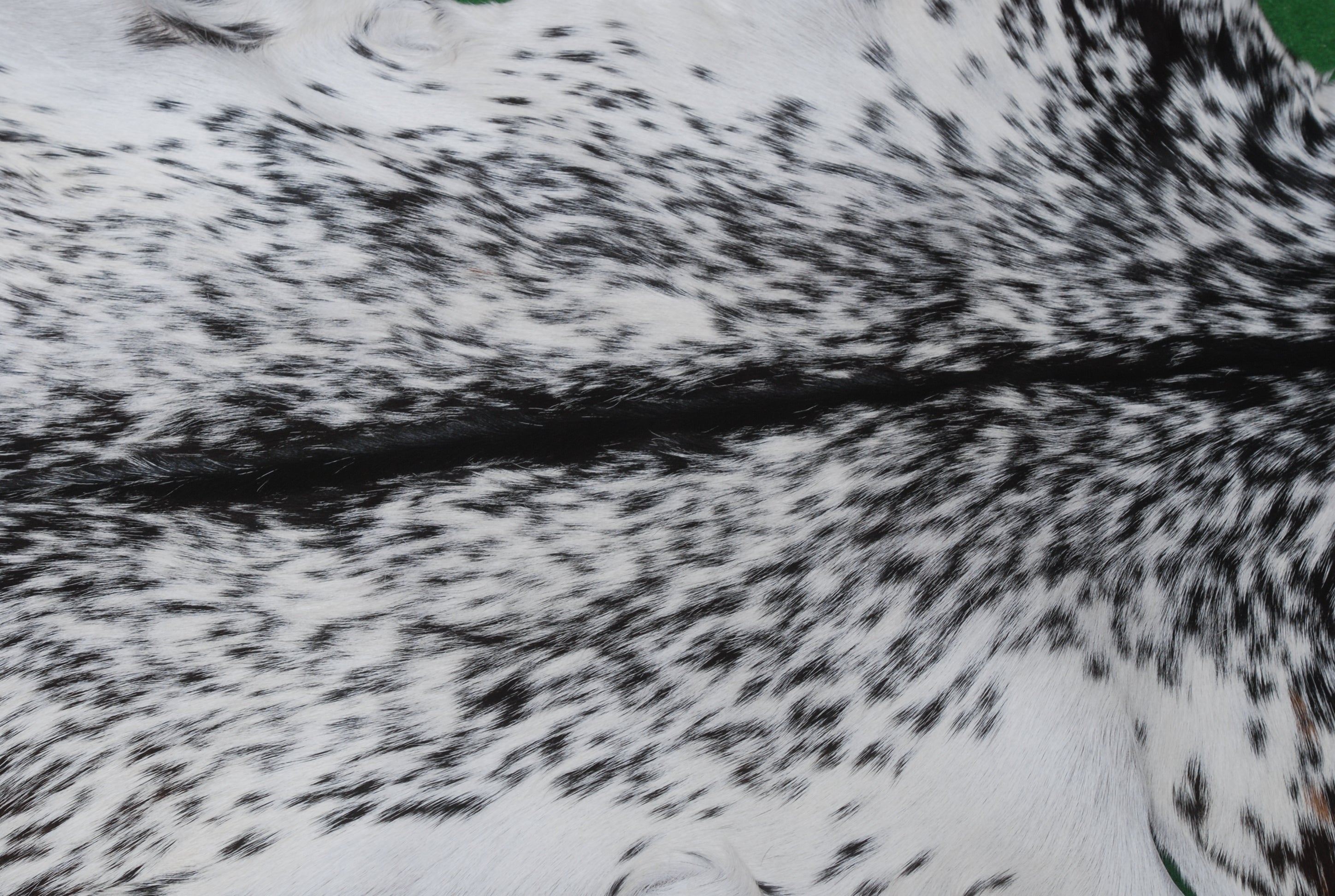 Genuine Goat Skin Rug - Black and White Pattern for Rustic Home Style