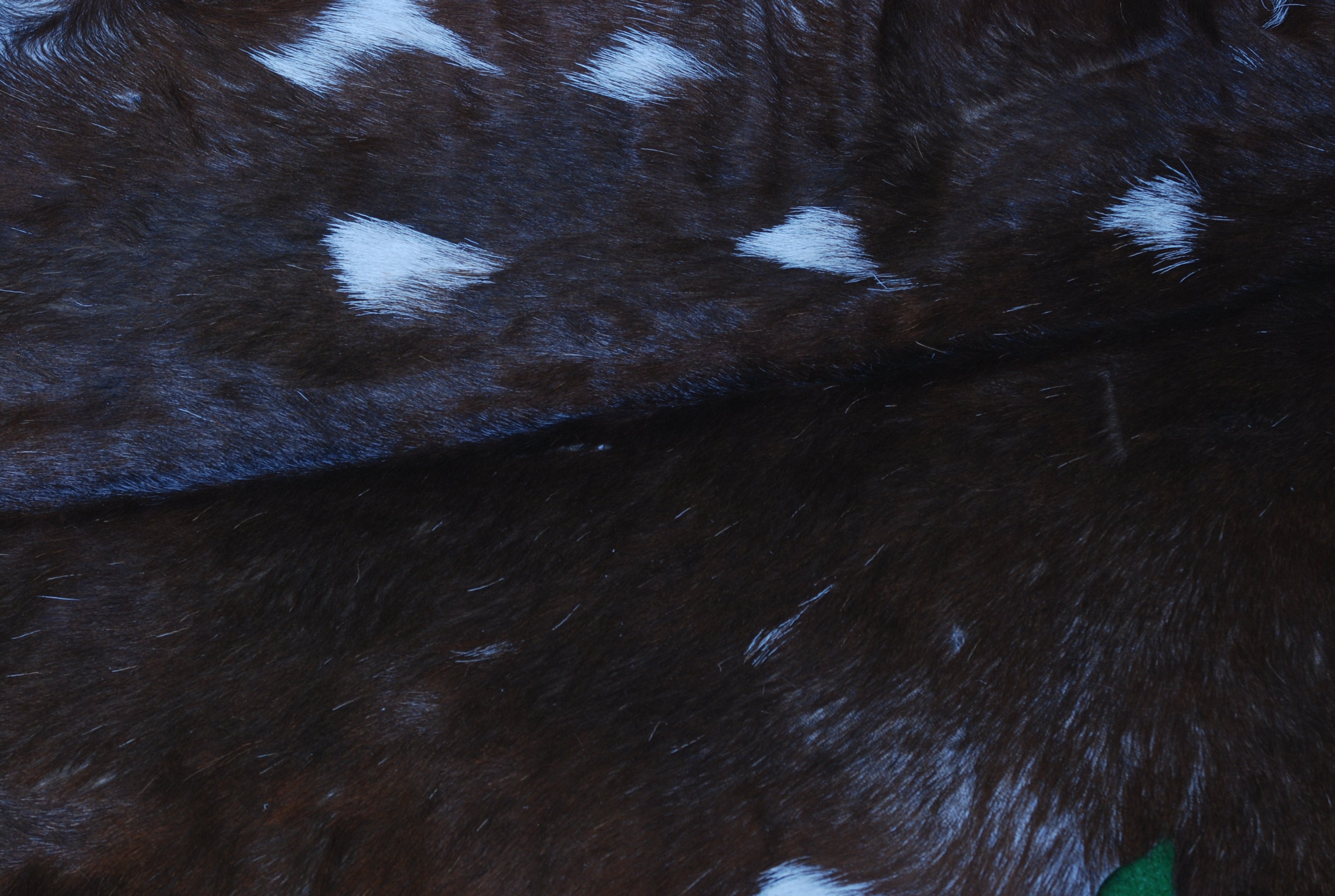 Rustic Dark Brown Goat Hide Rug - Genuine Leather for Timeless Home Styling