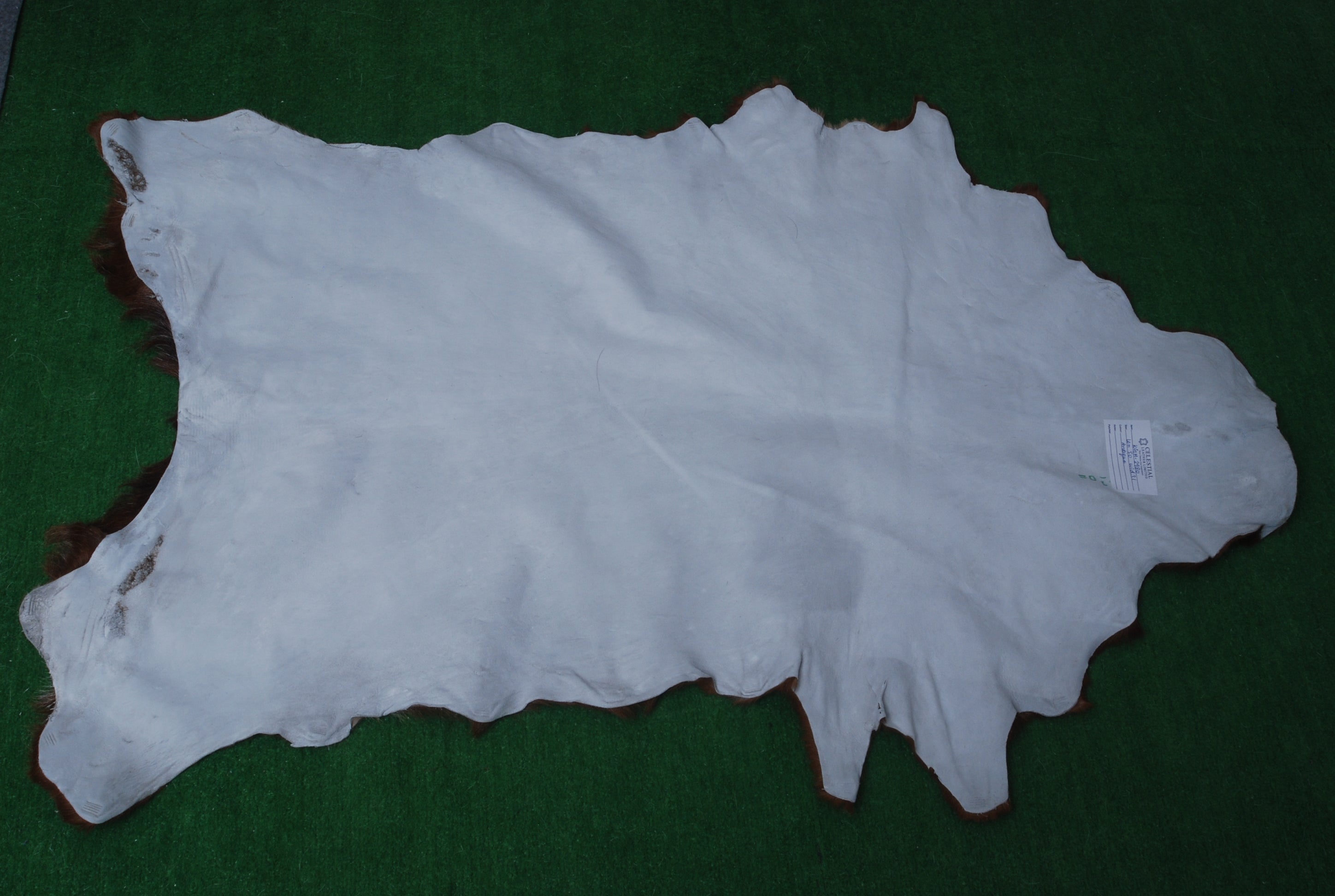 Natural Dark Brown Goat Hide Rug - Perfect for Modern and Rustic Spaces