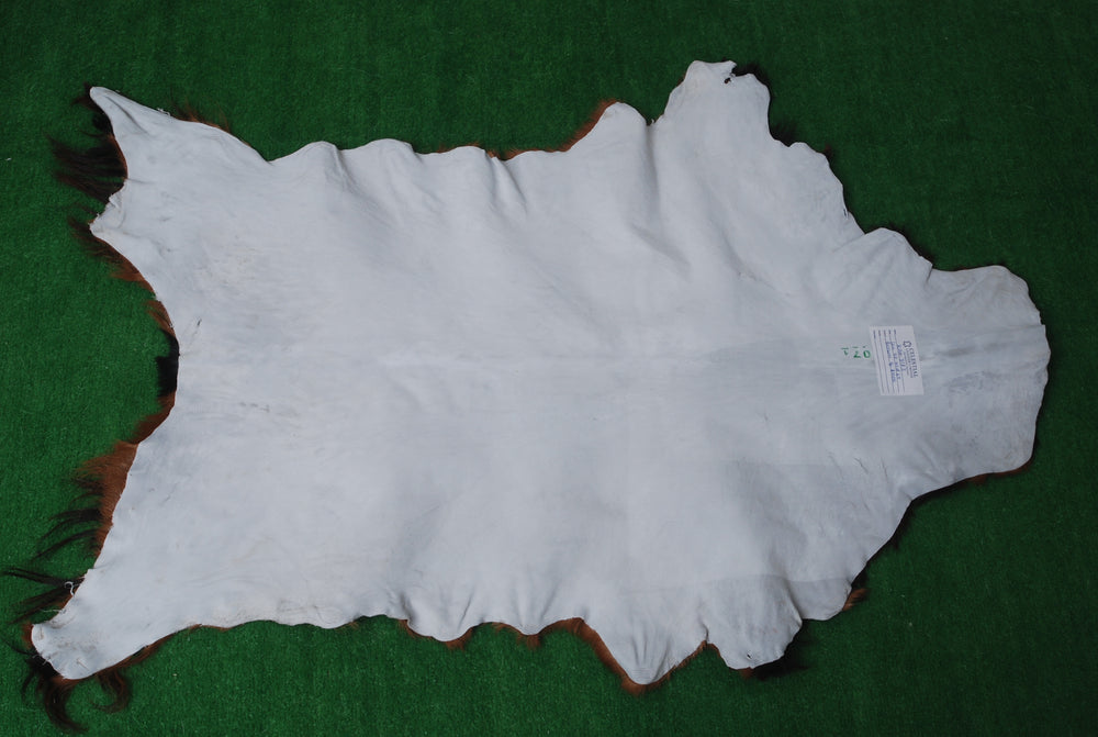 Luxurious Dark Brown and Black Goat Hide Rug - Premium Hair-On Genuine Skin - Hypoallergenic, Non-Slip Backing - Handcrafted in Asia - Celestial Leather Limited