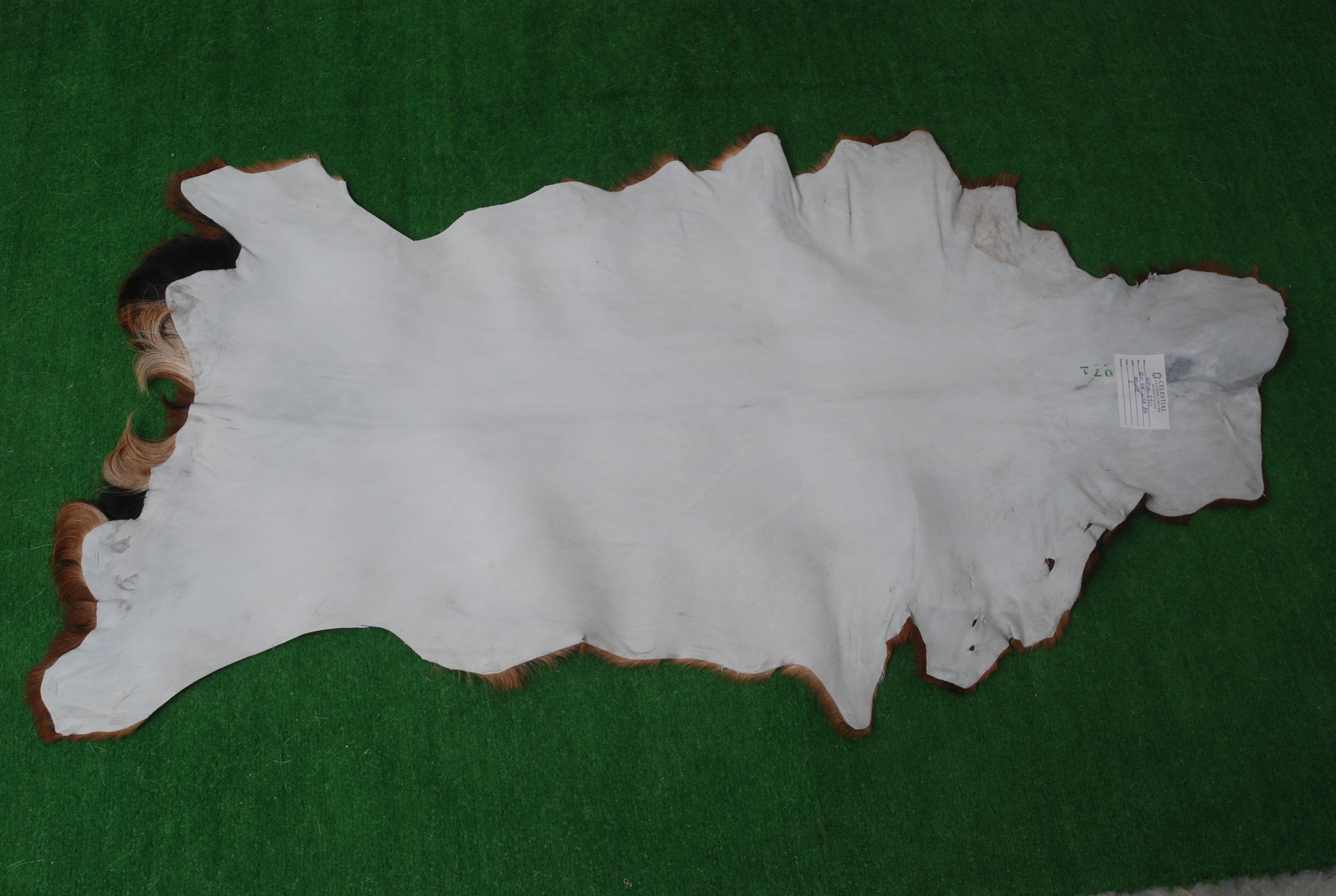 Dark Brown Rug - Soft, Durable, and Eco-Friendly - Handmade Pure Goat Skin Floor Rug - Non-Slip Suede Back