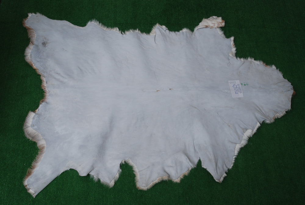 Luxurious Brown and White Genuine Goat Hide Rug - Premium Hair-on Skin Rug for Home Decor - Celestial Leather Limited