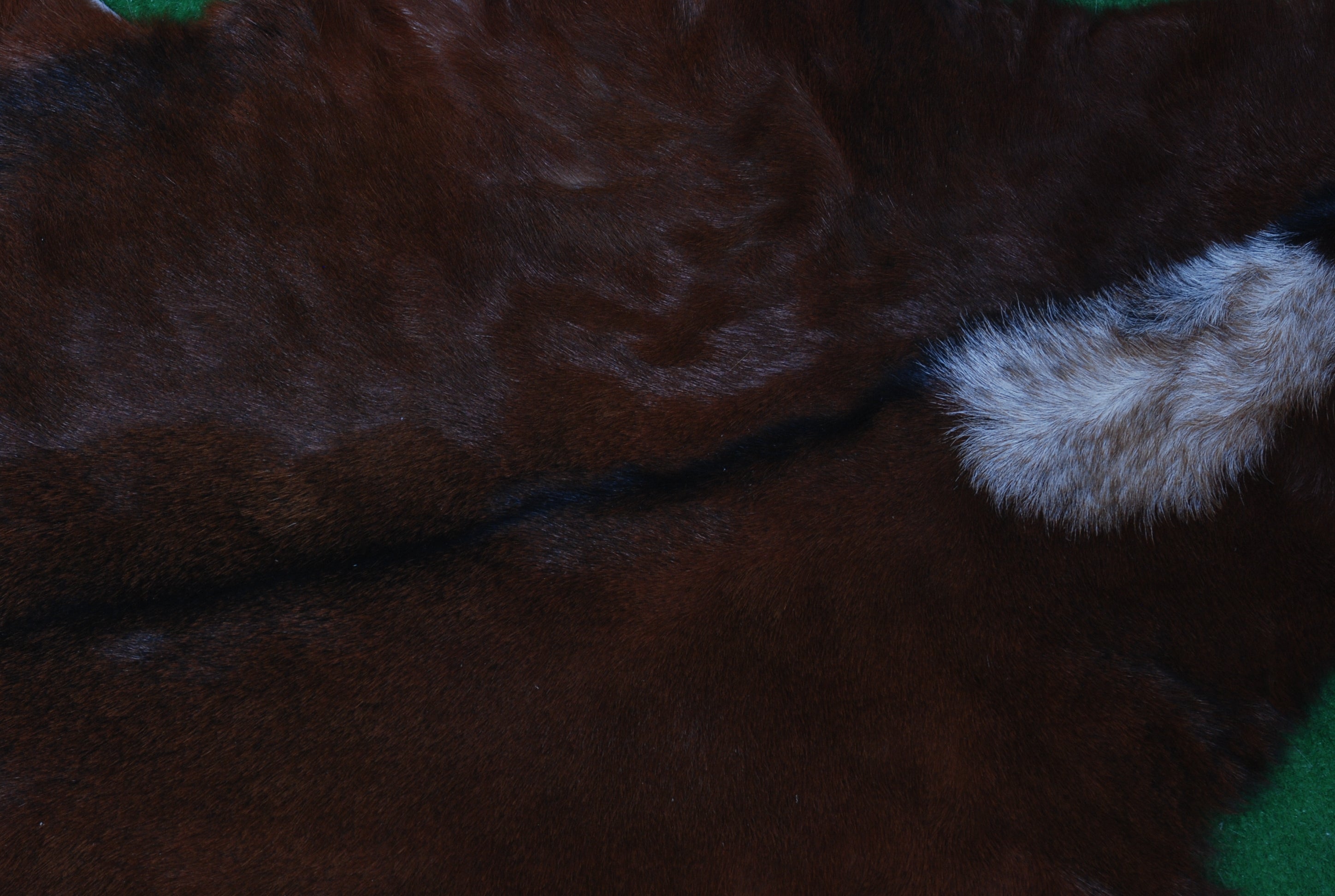 Handcrafted Dark Brown Goat Hide Rug - Soft, Natural Leather for Home Décor