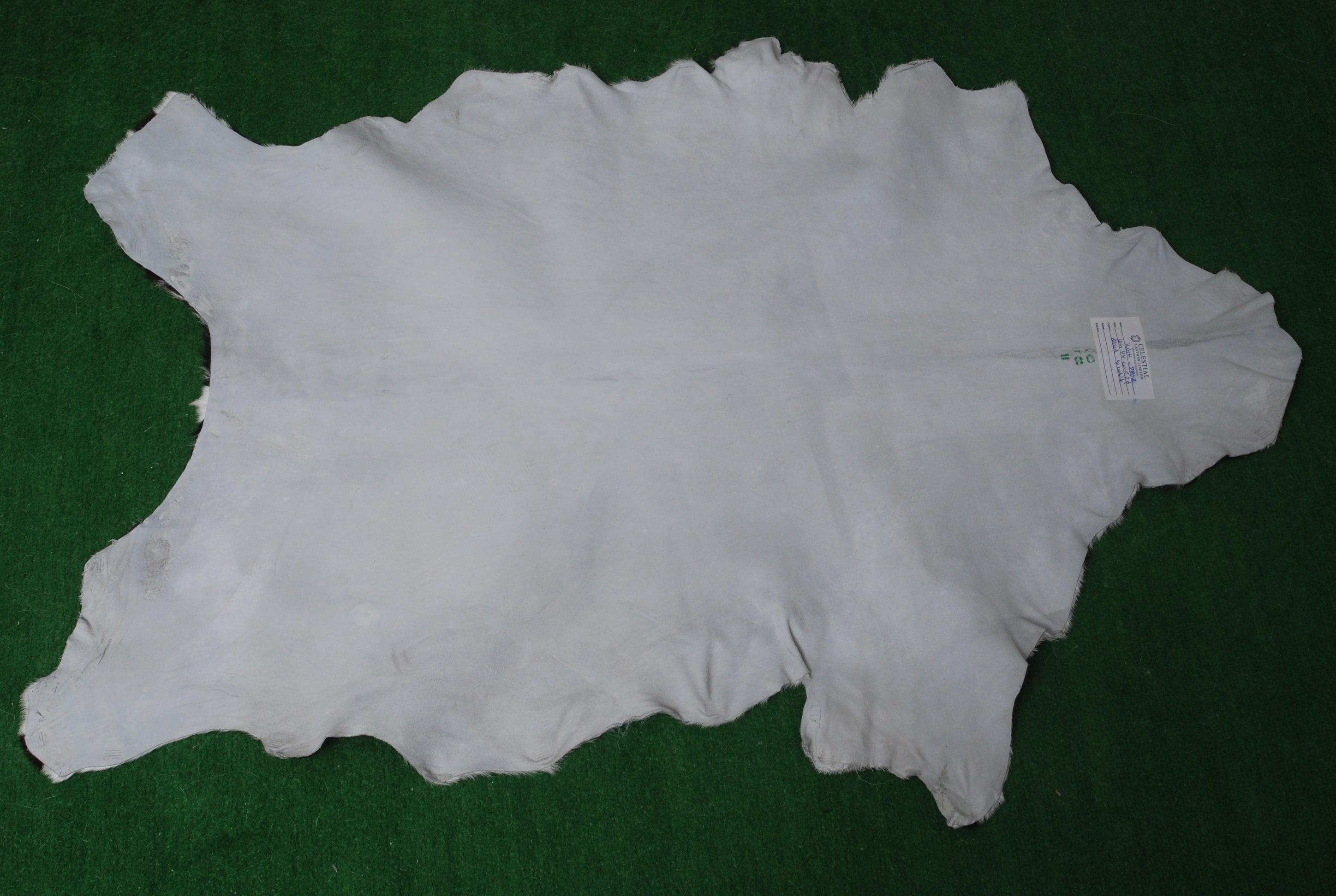 Luxurious Black & White Goat Skin Rug - Handmade Pure Goat Skin Floor Rug with Unique Color Variations, Soft & Eco-Friendly