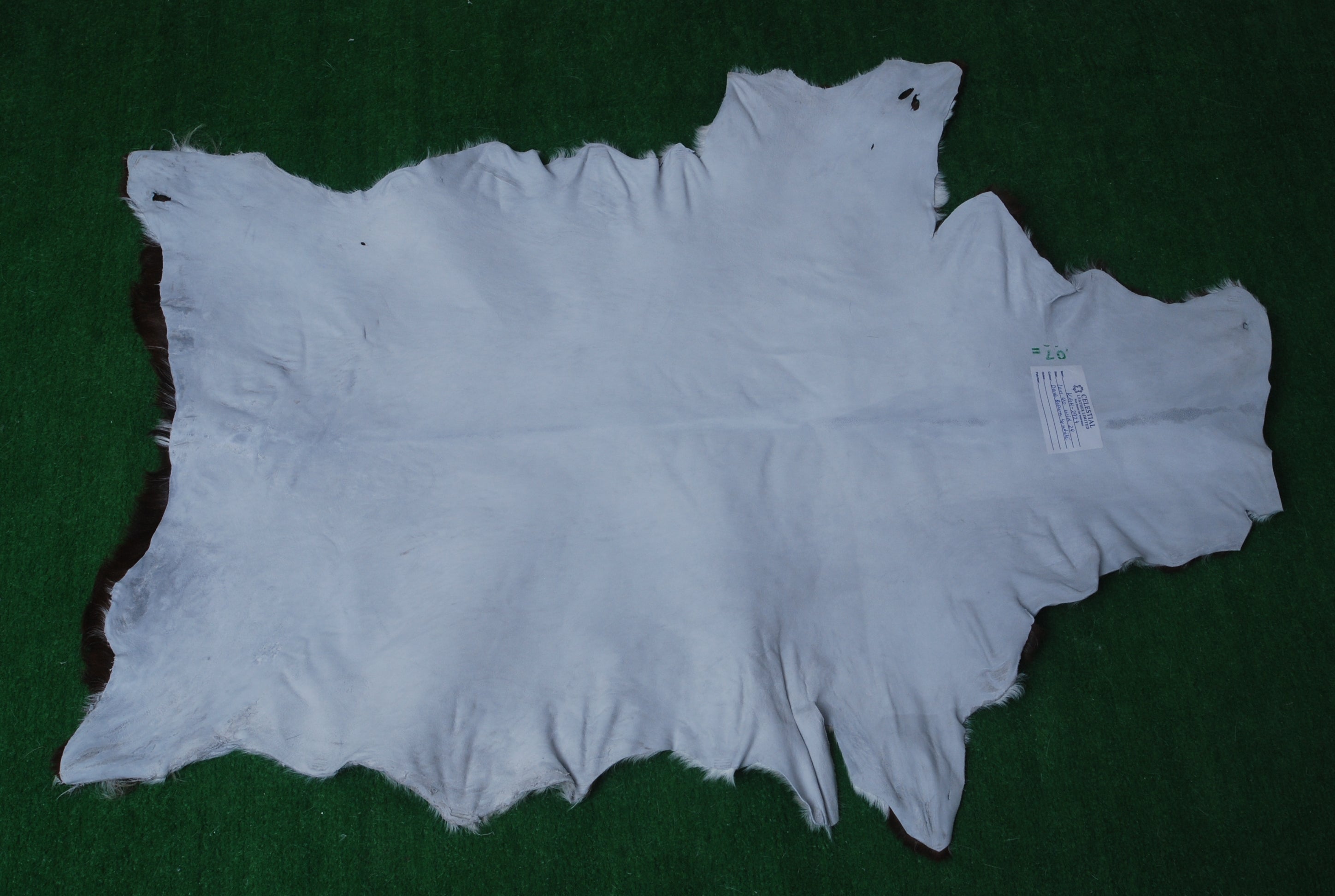 Luxury Handmade Black White Goat Skin Rug - Soft, Pet-Friendly, Non-Shedding, Eco-Friendly, Unique Colour Variations, Hypoallergenic - Celestial Leather Limited