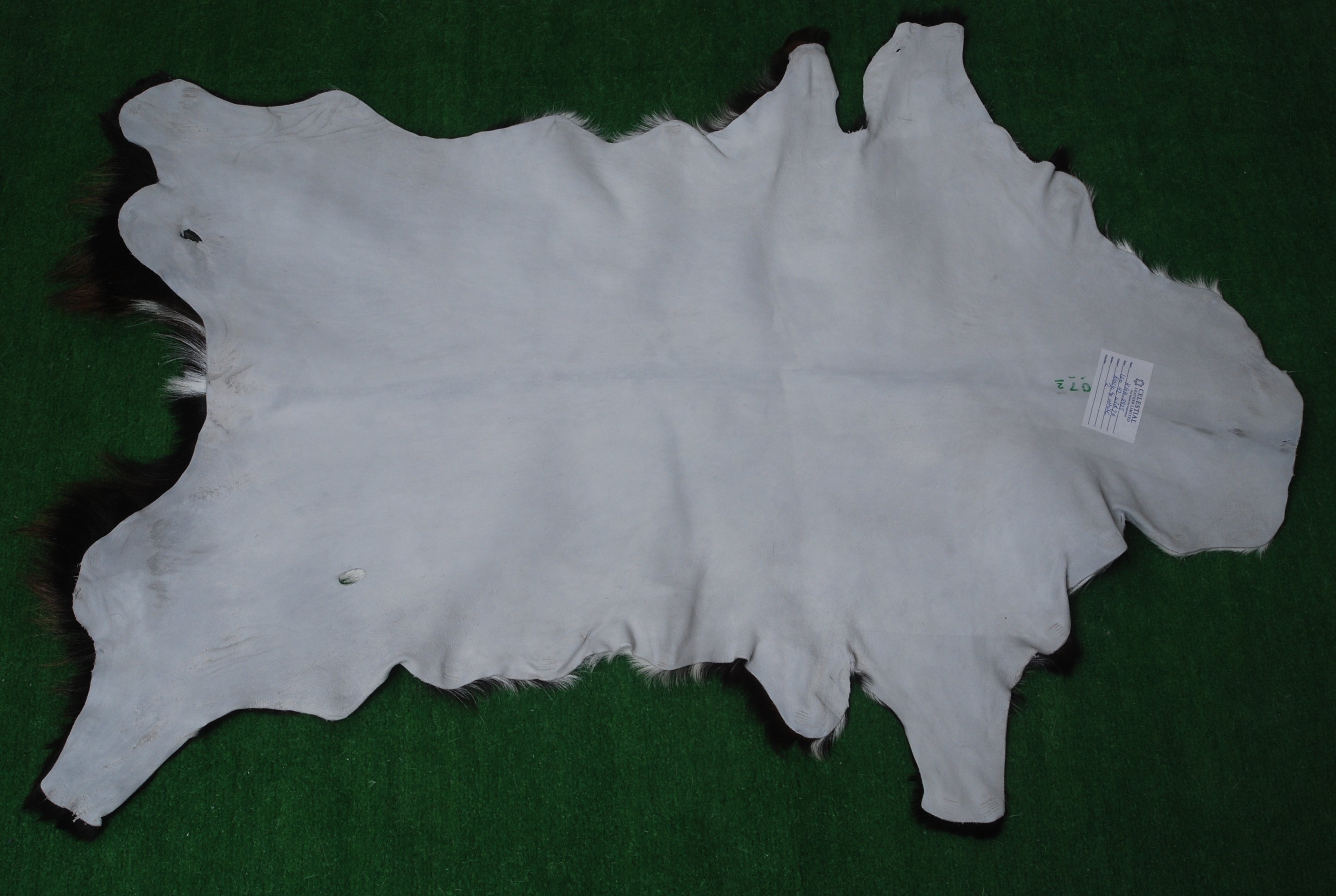 Luxury Handmade Black & White Goat Skin Rug - Soft, Hypoallergenic, Non-Shedding, Sustainable, Eco-Friendly - Perfect for Any Room in Your - Celestial Leather Limited