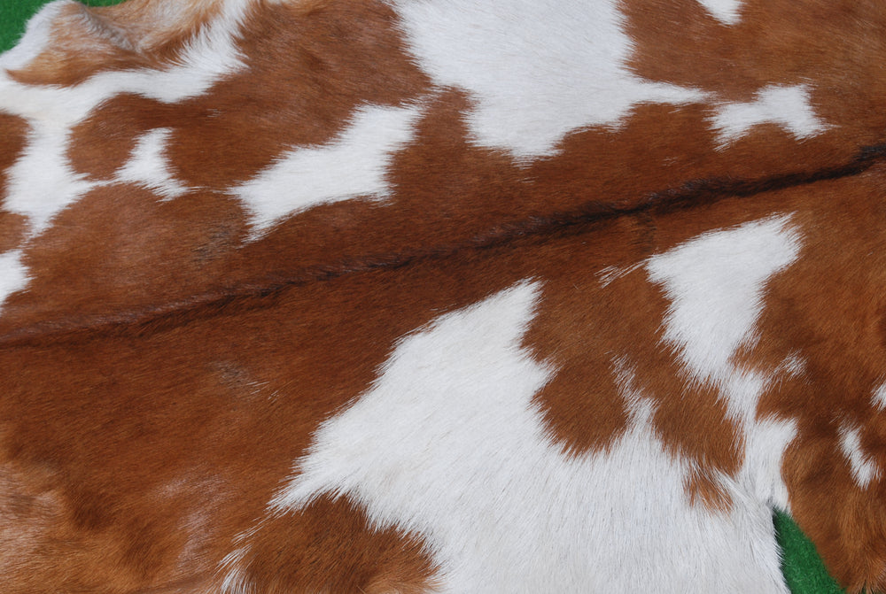 Luxury Handmade Brown & White Goat Skin Rug | Soft, Durable, Non-Shedding, Eco-Friendly | Unique Rustic Charm | Hypoallergenic | Non-Slip - Celestial Leather Limited