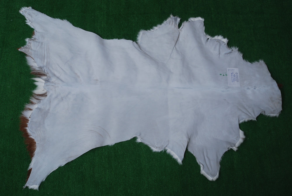 Luxurious Brown & White Goat Skin Rug | Handmade 100% Pure Goat Skin | Soft, Pet-Friendly, Non-Shedding | Eco-Friendly & Sustainable - Celestial Leather Limited