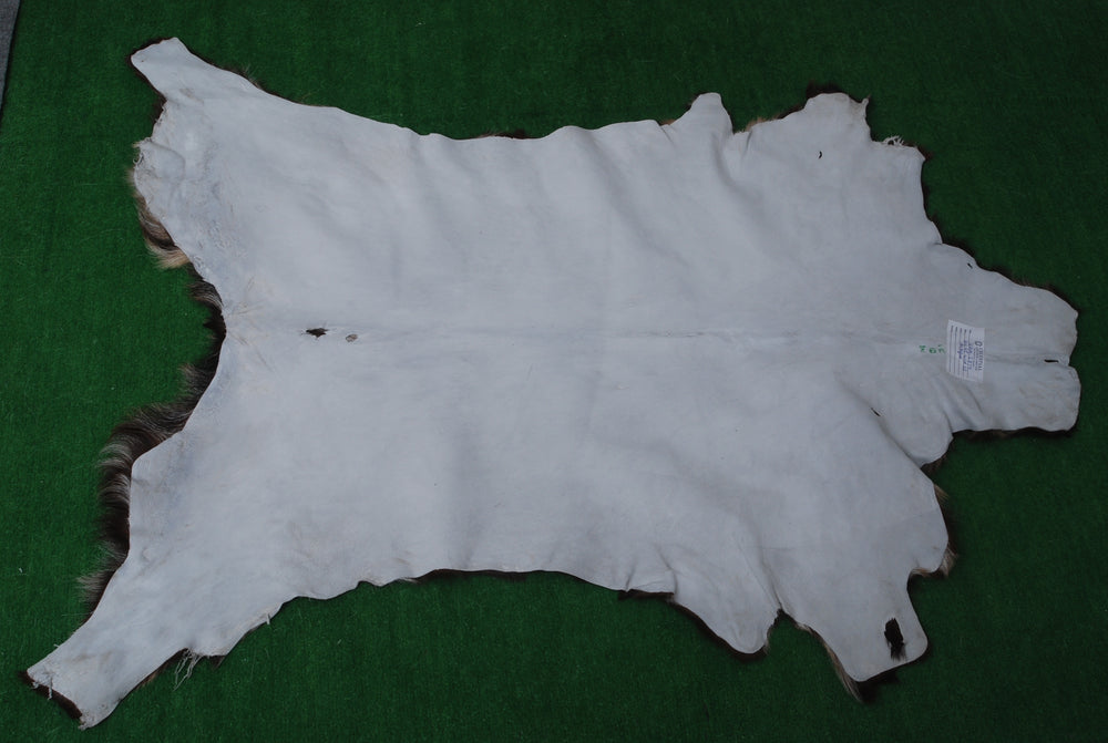 Luxury Handmade Black Brown Goat Skin Rug - Unique & Stunning Statement Piece - Celestial Leather Limited