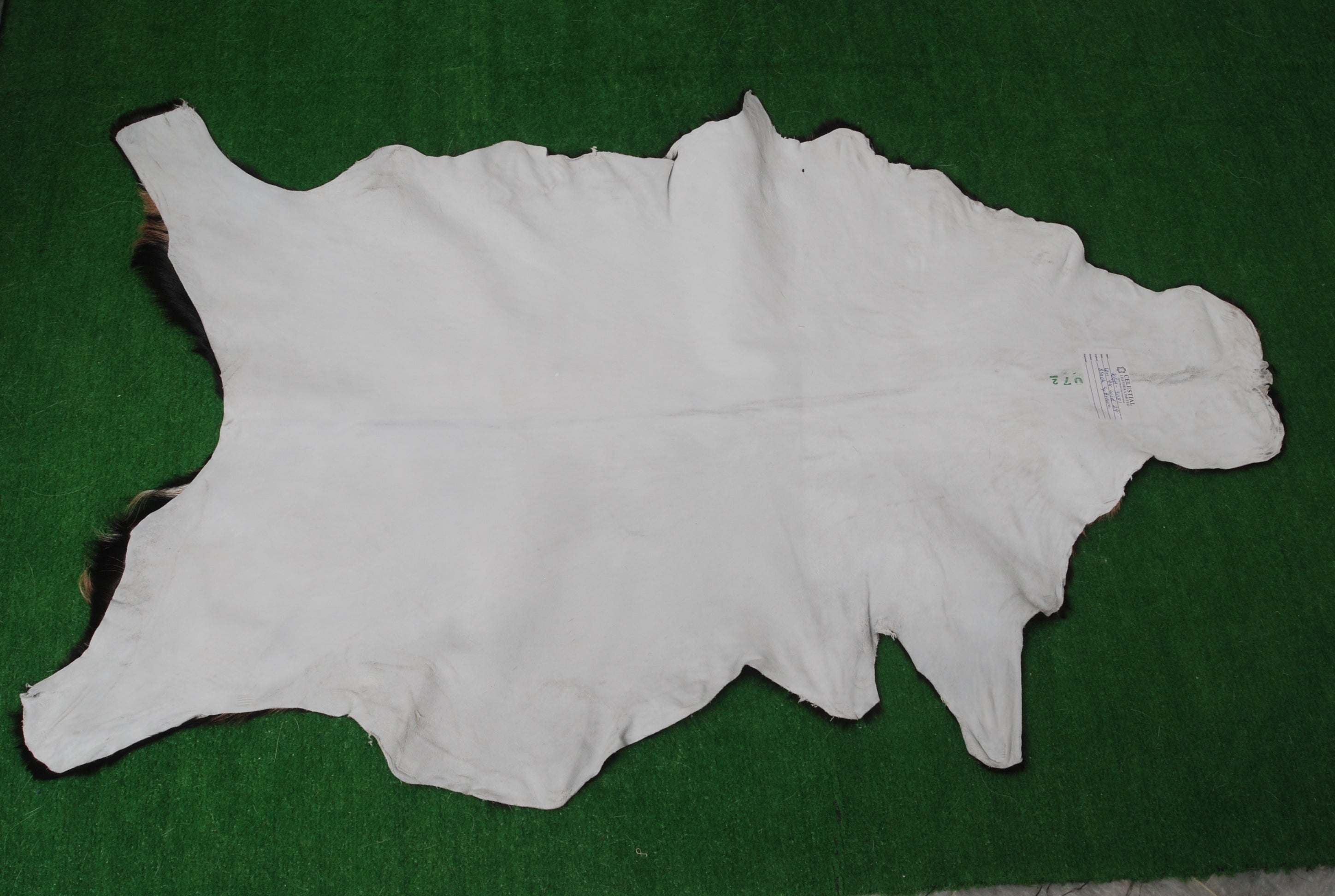 Luxury Black and Brown Goat Hide Rug - Premium Natural Hair-On Goat Skin Rug for Elegant Home Decor