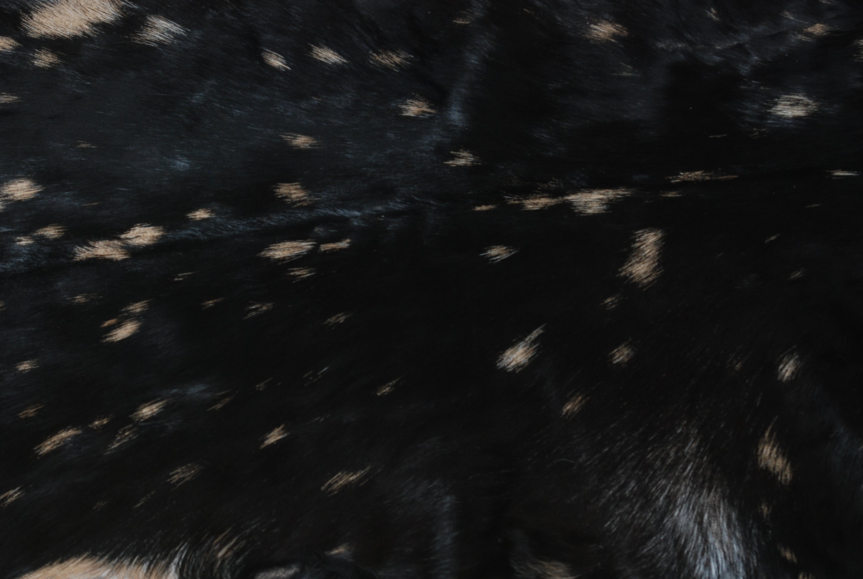 Luxury Black and Brown Goat Hide Rug - Premium Natural Hair-On Goat Skin Rug for Elegant Home Decor