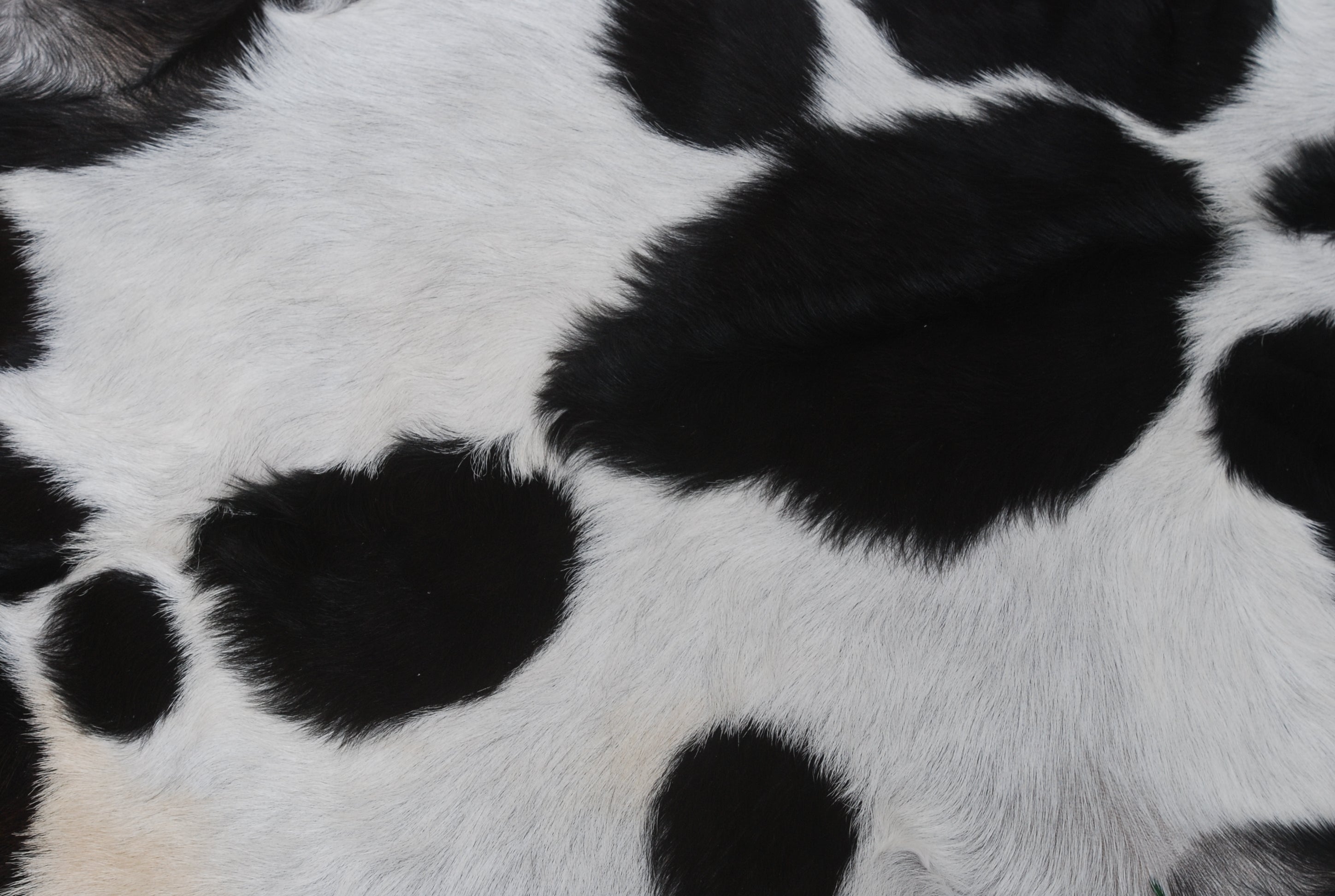 Luxurious Black & White Goat Skin Rug Décor Animal Skin Rug