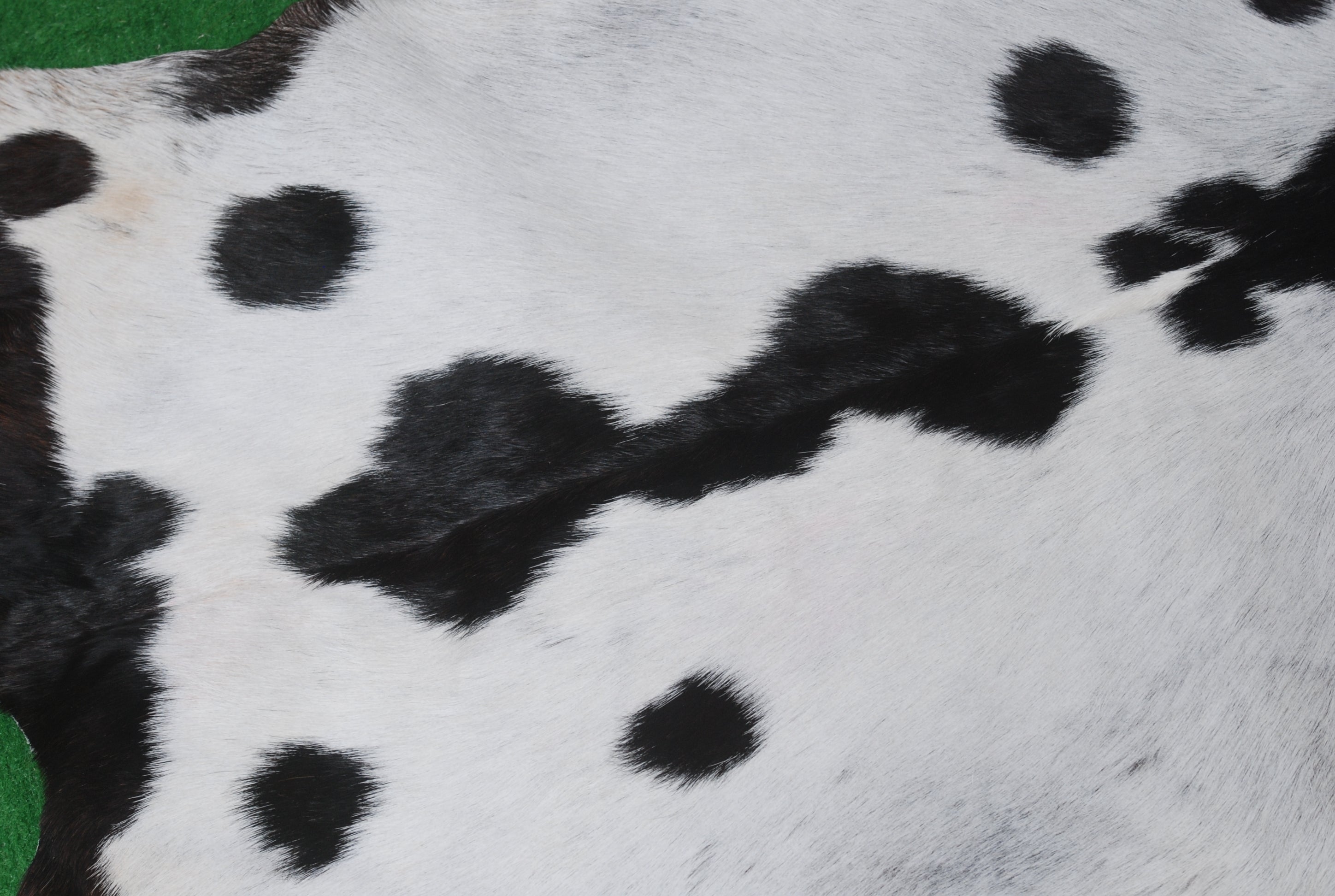 Rustic Black and White Goat Hide Rug - Perfect for Floor or Wall Décor