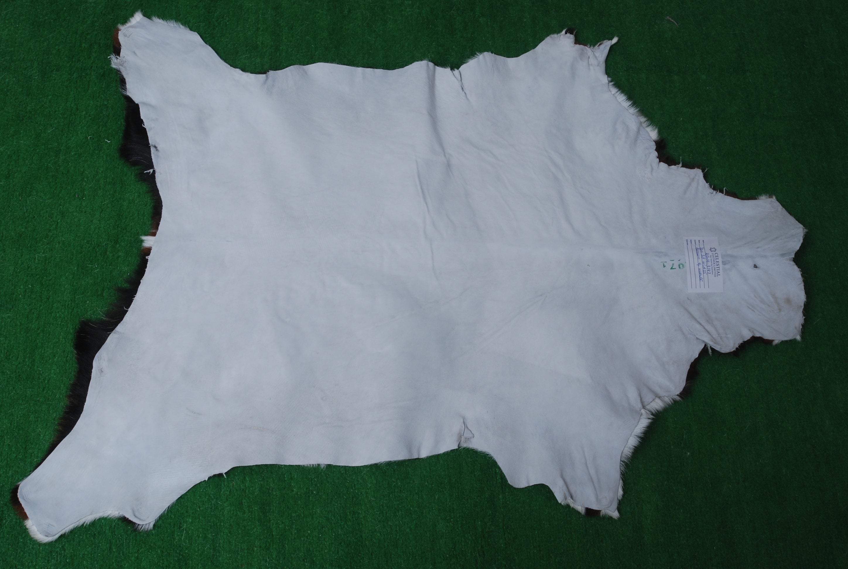 Luxurious Brown & White Goat Skin Rug - Premium Hair-on Goat Hide Rug - Natural - Eco-Friendly - Unique Patterns - Hypoallergenic - Celestial Leather Limited