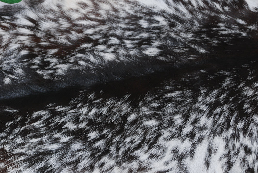 Stunning Luxury Black & White Goat Skin Rug - Handmade, Soft & Hypoallergenic, Non-shedding, Eco-friendly, Unique Colour Variations - Celestial Leather Limited