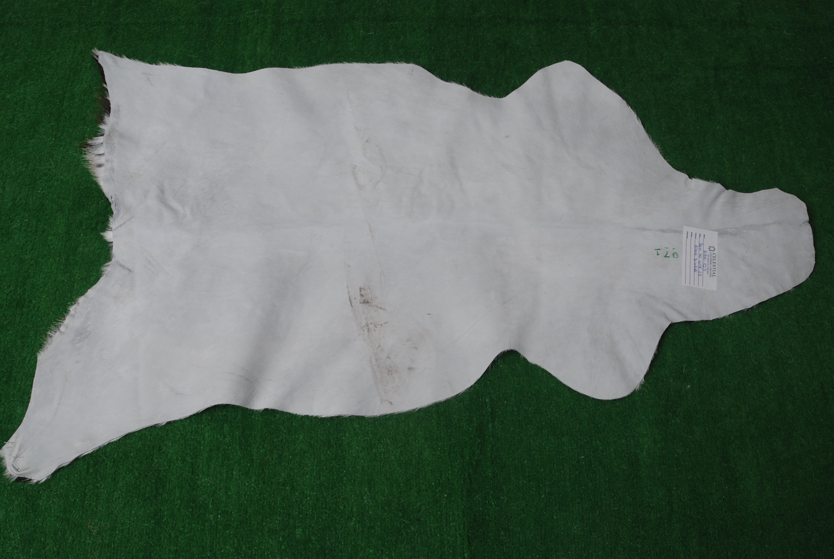 Stylish Black and White Goat Hide Rug - Unique Natural Pattern for Modern Homes