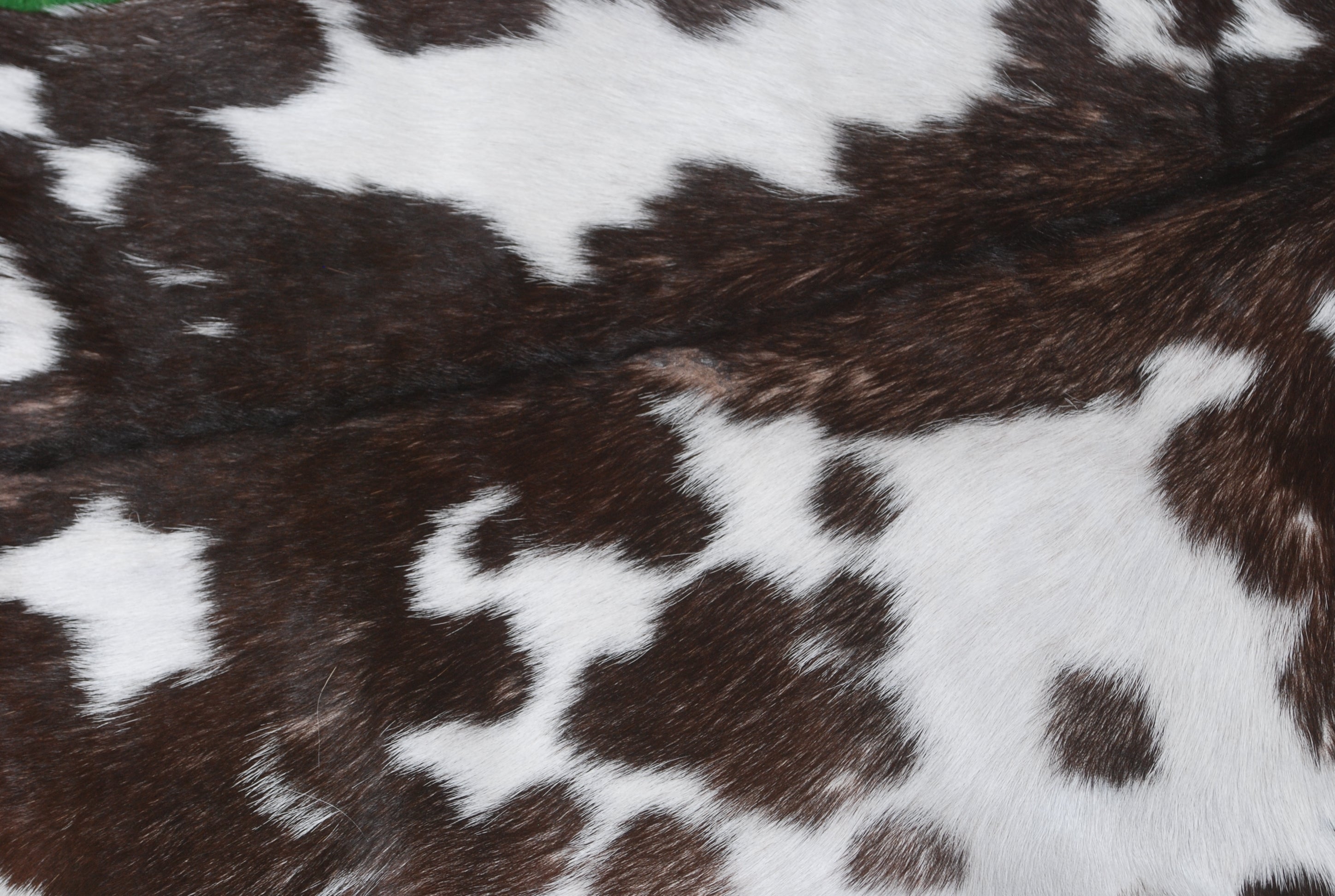 Luxurious Brown and White Goat Hide Rug - Premium Hair-On Rug with Unique Patterns and Non-Slip Suede Back - Sustainable and Eco-Friendly