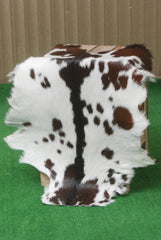 Authentic Hair-On Goat Skin Rug - Rich Dark Brown for Sophisticated Interiors