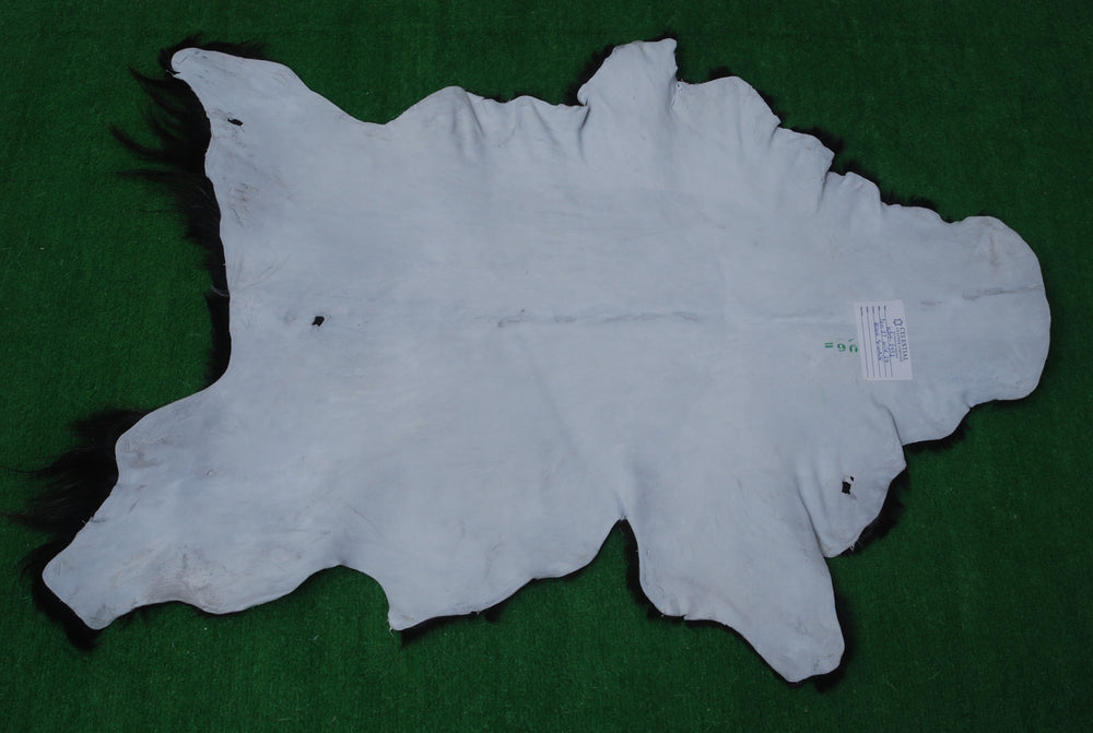 Luxury Black & White Goat Skin Rug - Handmade, Soft & Non-Shedding Goat Skin Floor Rug - Celestial Leather Limited