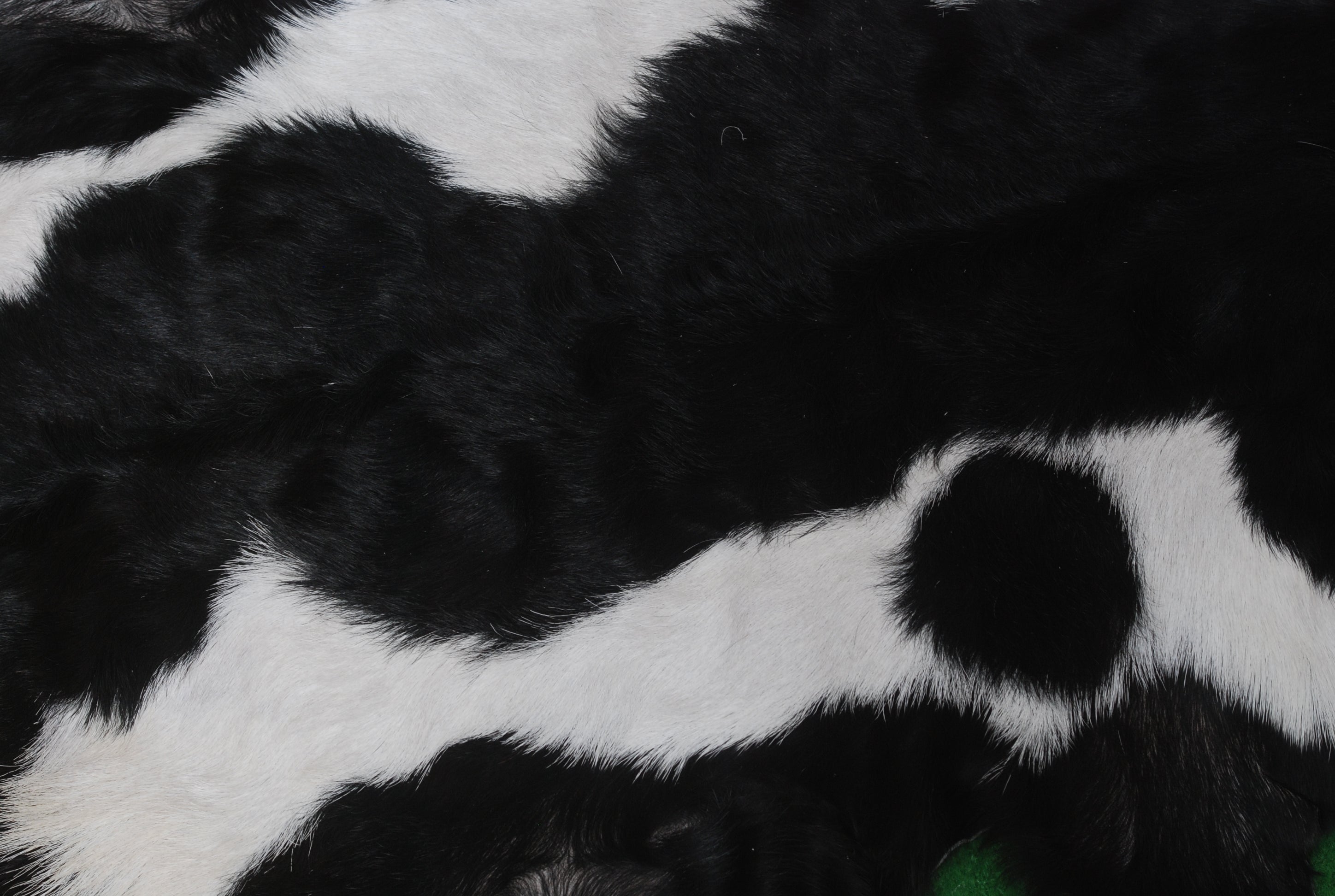 Luxury Black & White Goat Skin Rug - Handmade, Soft & Non-Shedding Goat Skin Floor Rug - Celestial Leather Limited