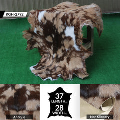 Goat Skin Rug: Tri-Color genuine Goat hide rug