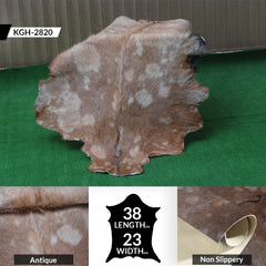 Celestial Tan Skin Rug - Soft, Durable, and Eco-Friendly - Handmade Pure Goat Skin Floor Rug - Non-Slip Suede Back