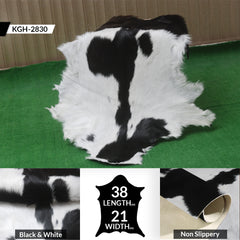 Goat Skin Rug, Black and white Handpicked for Quality, Unique Piece for Sale, Fast UK Delivery