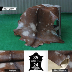 Handcrafted Dark Brown Goat Skin Rug – Authentic Elegance for Your Home