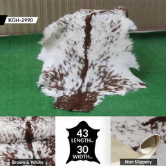 Authentic Hair-On Goat Skin Rug - Rich Dark Brown for Sophisticated Interiors