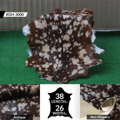 Handcrafted Tri-Color Goat Skin Rug - Soft and Durable for Elegant Interiors