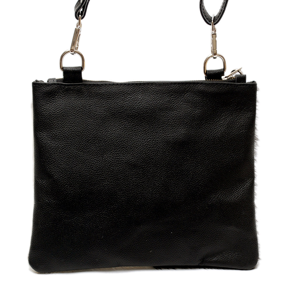 Luxurious Vegan Leather Handbag with Adjustable Strap and Gold Hardware - Unique Cowhide Design - Handcrafted Cross Body Bag for Women - Celestial Leather Limited