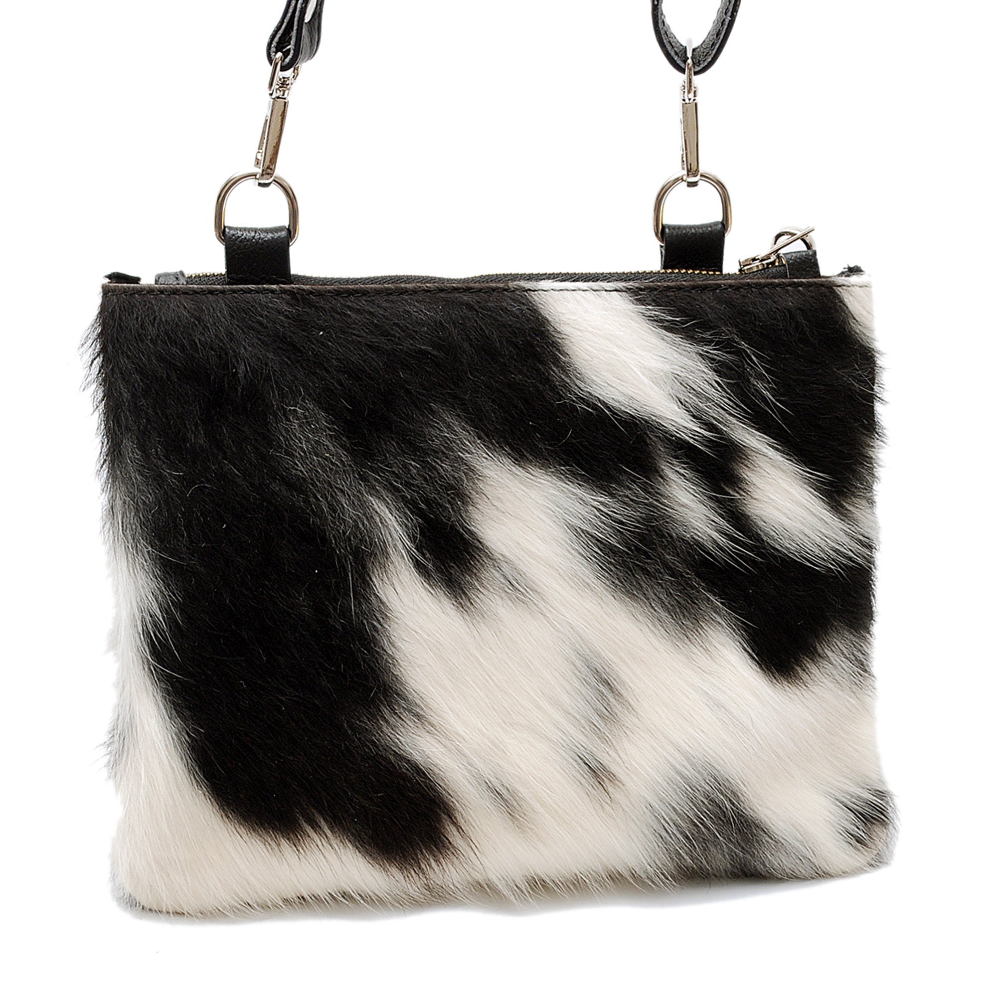 Elegant Vegan Leather Handbag with Adjustable Strap and Gold Hardware - Unique Cowhide Design - Perfect Gift for Her - Celestial Leather Limited